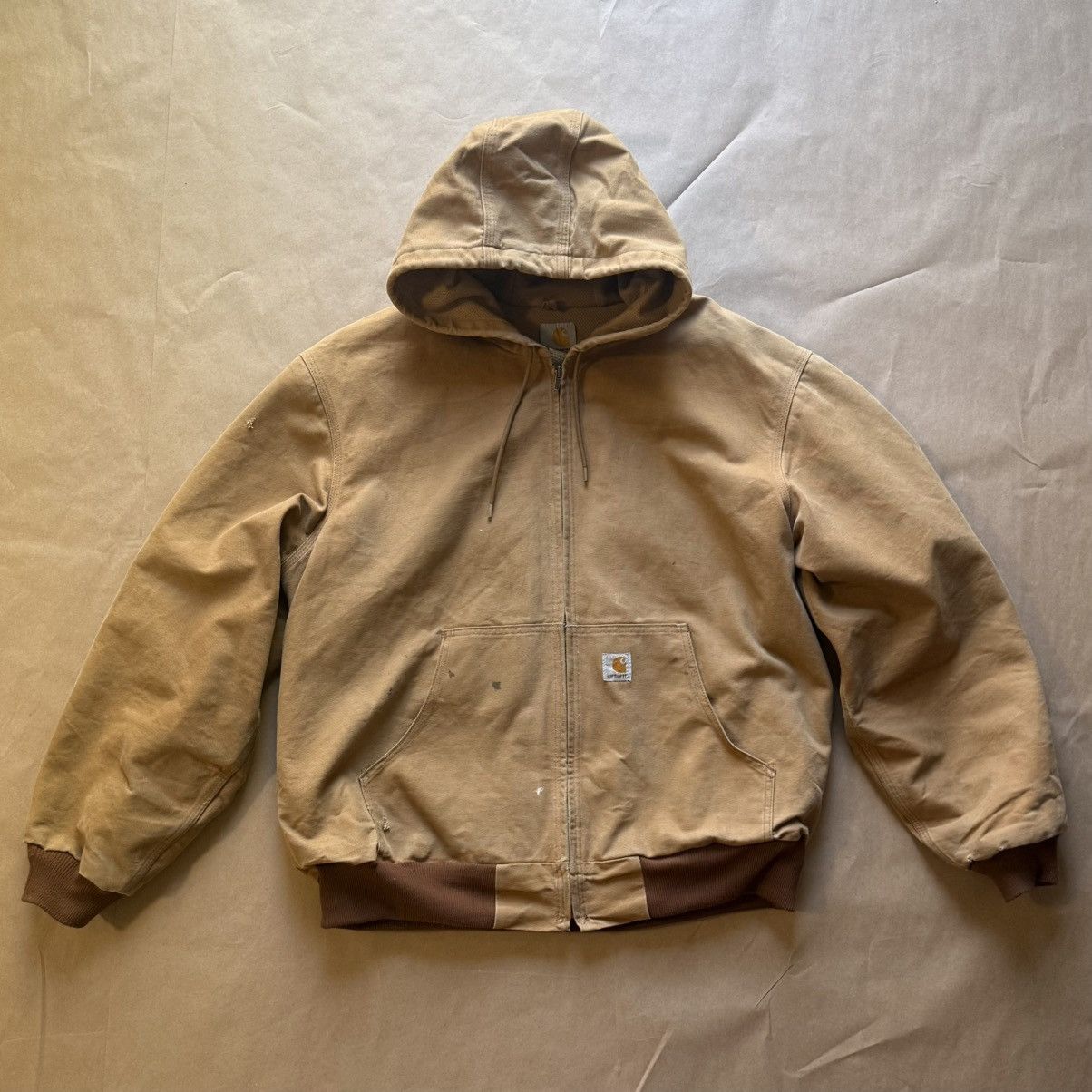 Carhartt Final Drop - 2008 Carhartt Hooded Jacket J131 - Camel Size US XL / EU 56 / 4 - 1 Thumbnail