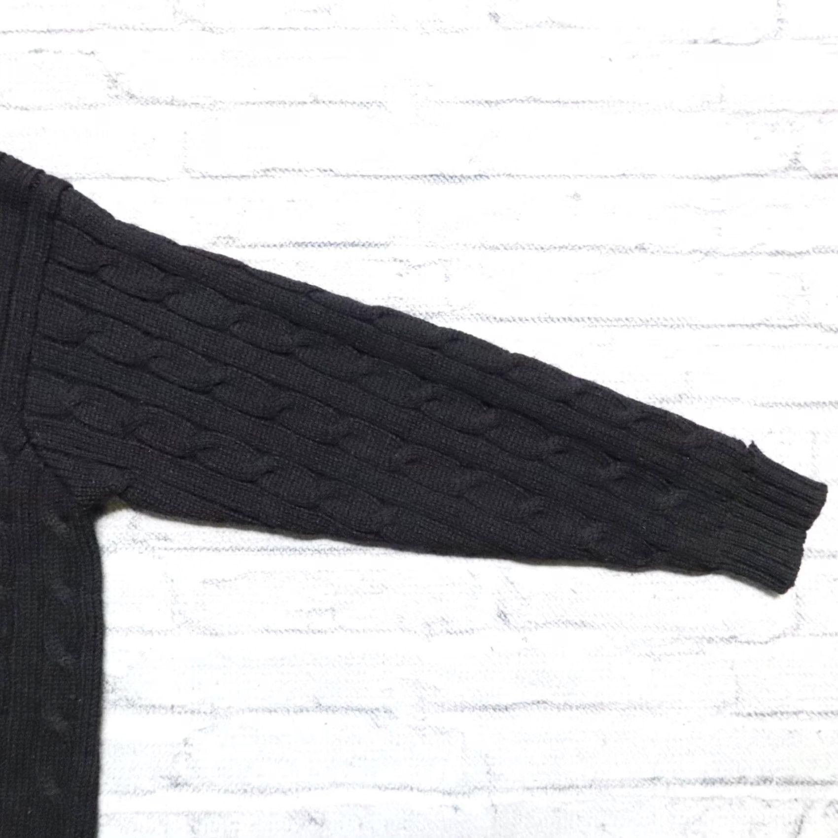 Hanes Vintage Ralph Lauren Polo by Ralph Lauren V-Neck Knit Sweater Shirt XL Black Mens VIA Size US XL / EU 56 / 4 - 6 Thumbnail