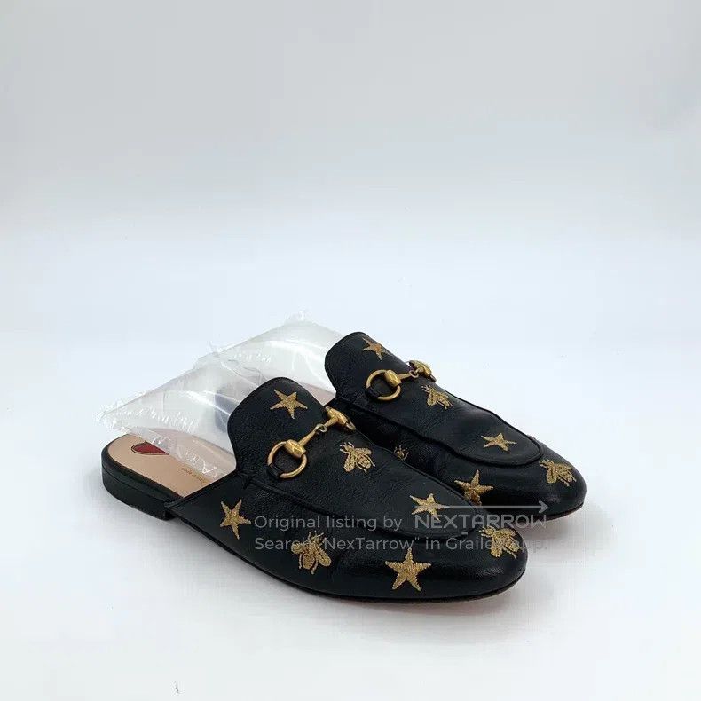 Gucci Gucci Black five-pointed star bee embroidered horse collar Size US 10.5 / IT 40.5 - 2 Thumbnail
