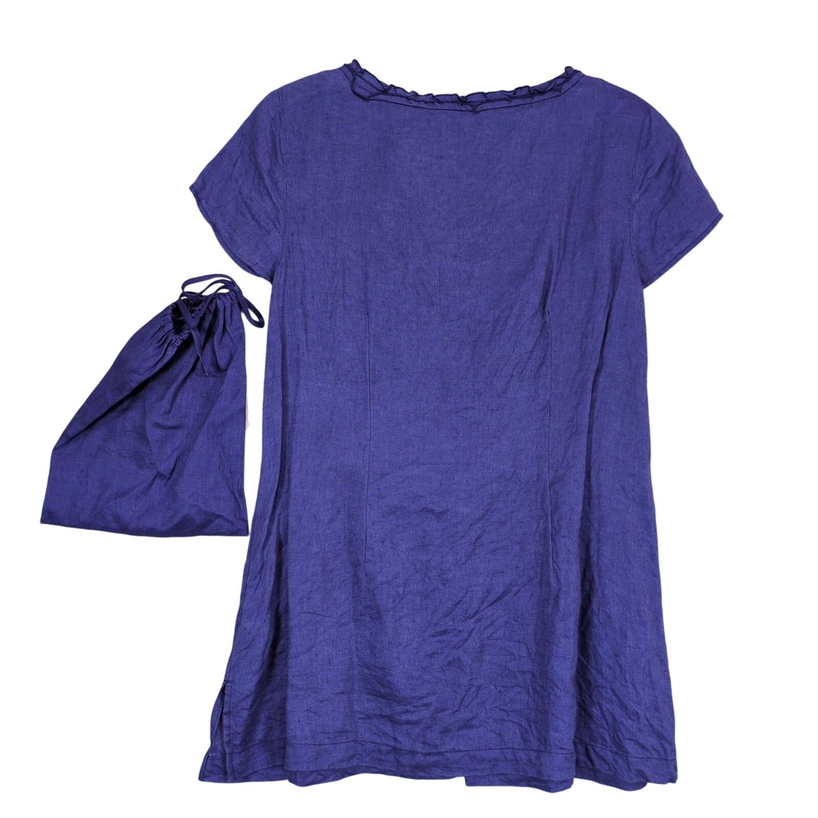 Boden Boden Women's 6 100% Linen Purple Babydoll Tunic Top Size M / US 6-8 / IT 42-44 - 3 Thumbnail