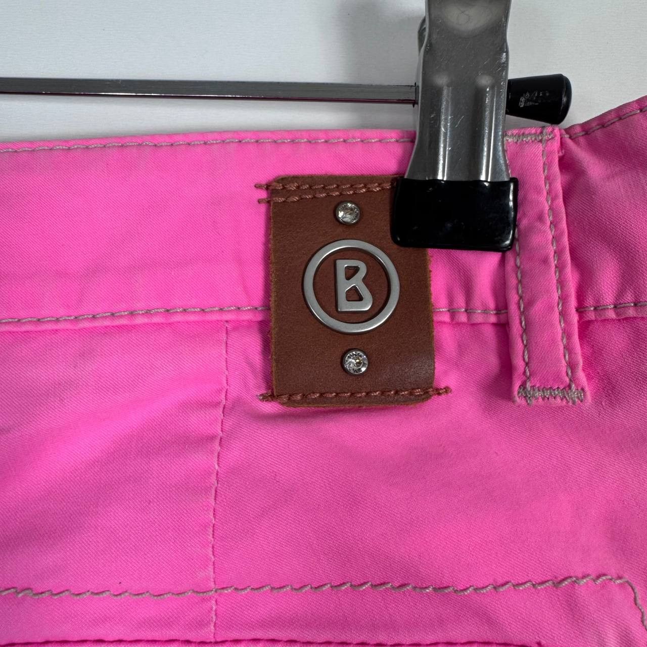 Bogner Bogner Womens Pink Shorts Luxury Designer Cotton Size M Size 32" / US 10 / IT 46 - 7 Thumbnail