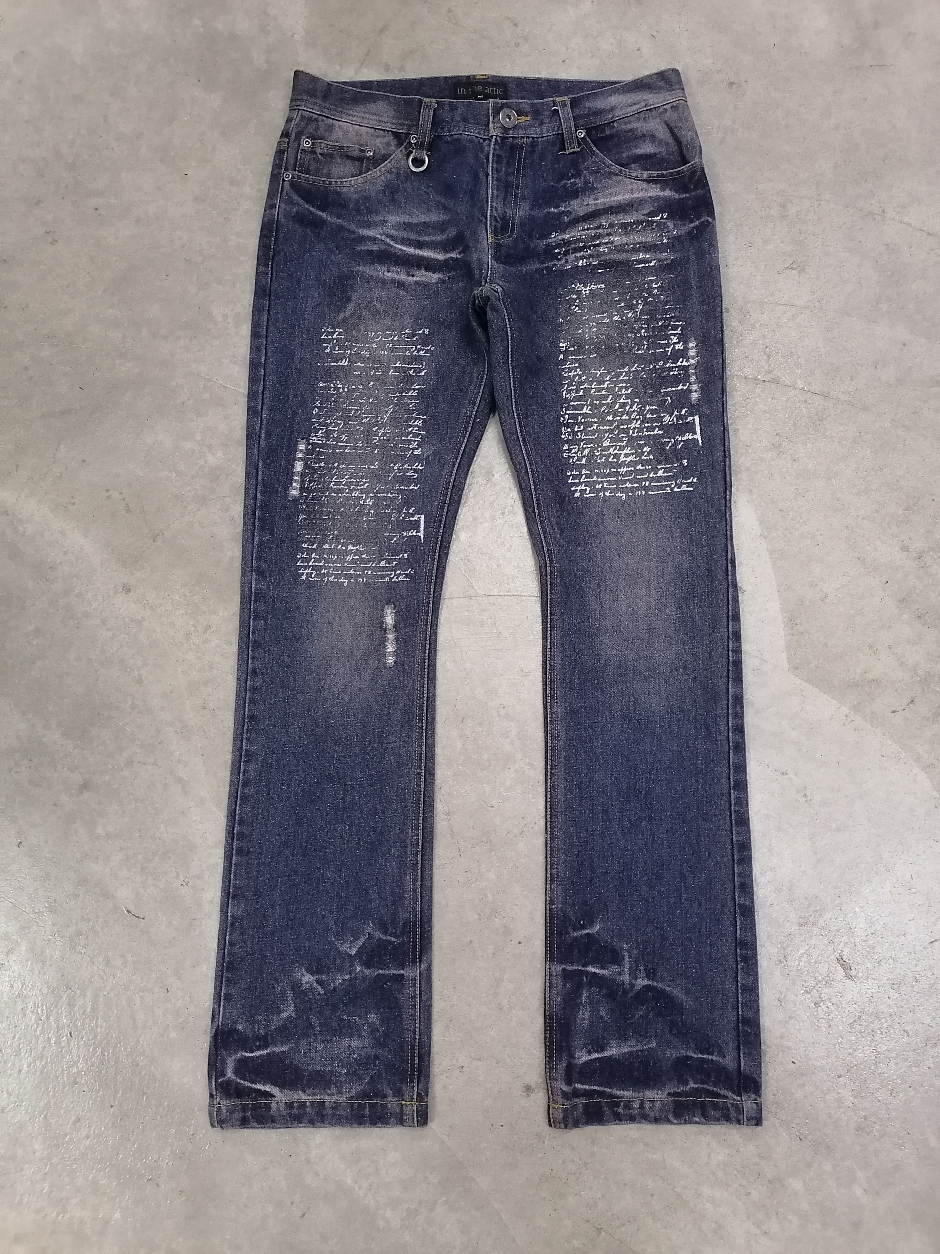 14th Addiction × In The Attic × Le Grande Bleu (L.G.B.) In The Attic Illustration Denim Pants Size US 31 - 2 Thumbnail