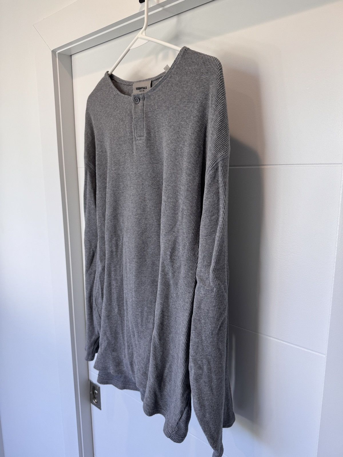 Essentials Fear of God Essentials Mens Gray Waffle LS Sweater Size XL Size US XL / EU 56 / 4 - 3 Thumbnail