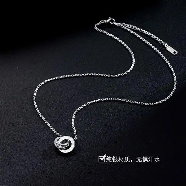 Jewelry Elegant Silver Infinity Necklace - Timeless Charm Size ONE SIZE - 5 Thumbnail