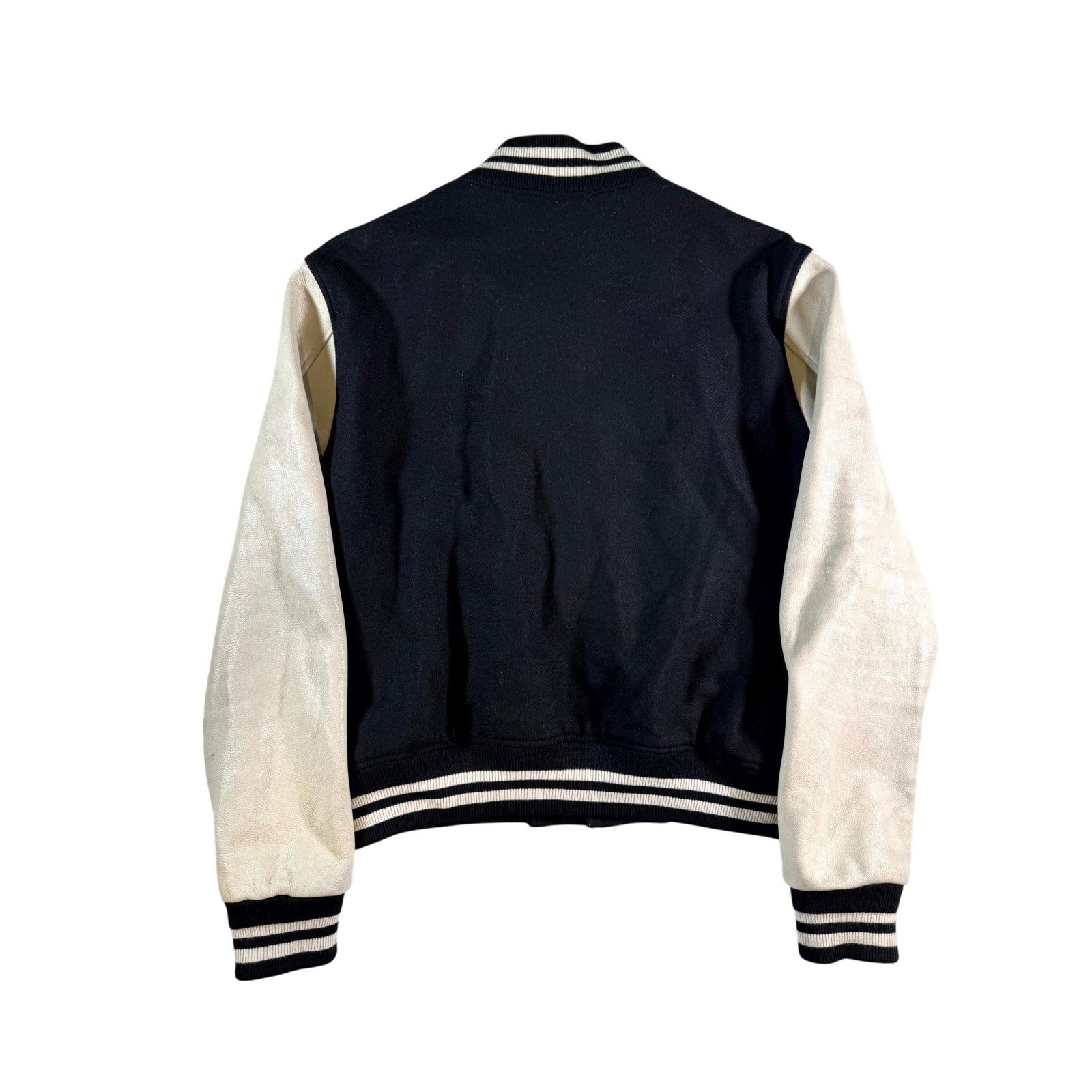 Amiri Amiri "Arc Logo Varsity" Black & Cream Jacket Size US XL / EU 56 / 4 - 2 Thumbnail