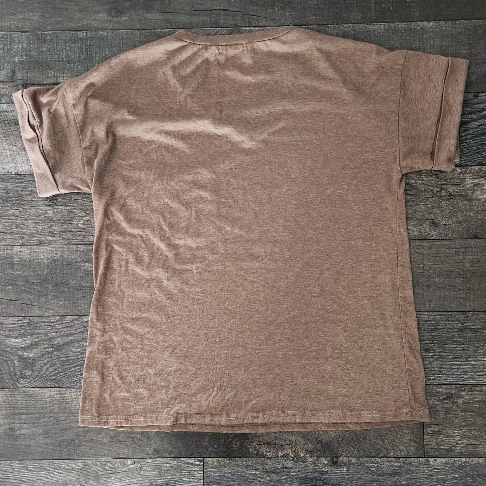 Vintage Miholl Shirt Rolled Women's XL Short Sleeve V-Neck Loose Tee Brown Size XL / US 12-14 / IT 48-50 - 2 Thumbnail