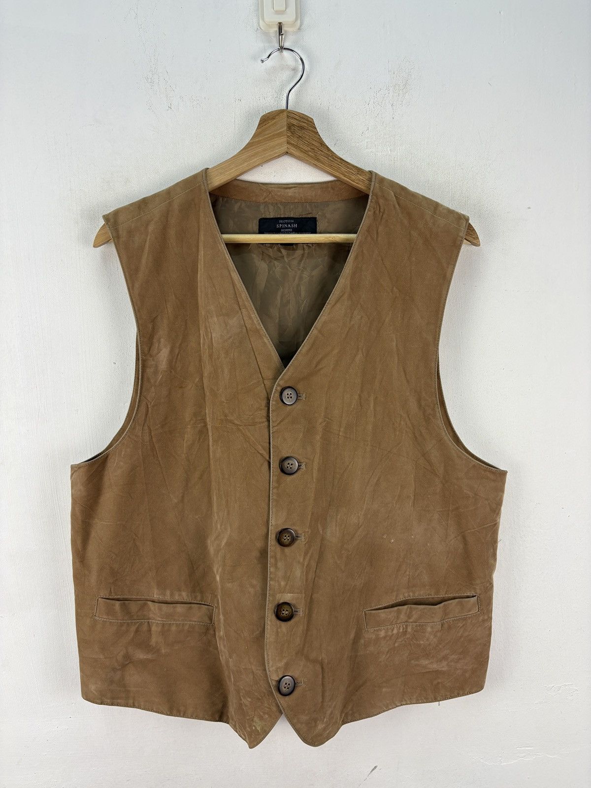 Vintage Vintage Spinash Homme Suede Vest Jacket Size US L / EU 52-54 / 3 - 1 Thumbnail