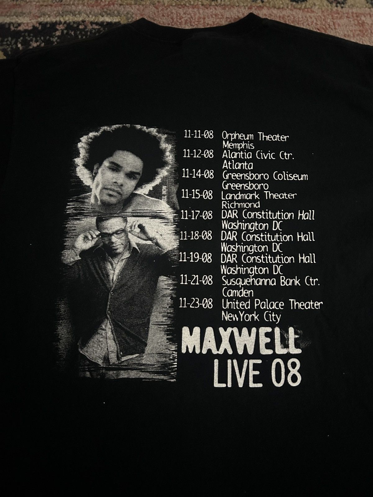 Vintage Vintage Maxwell Live 08 Tour T-Shirt Size US L / EU 52-54 / 3 - 5 Thumbnail
