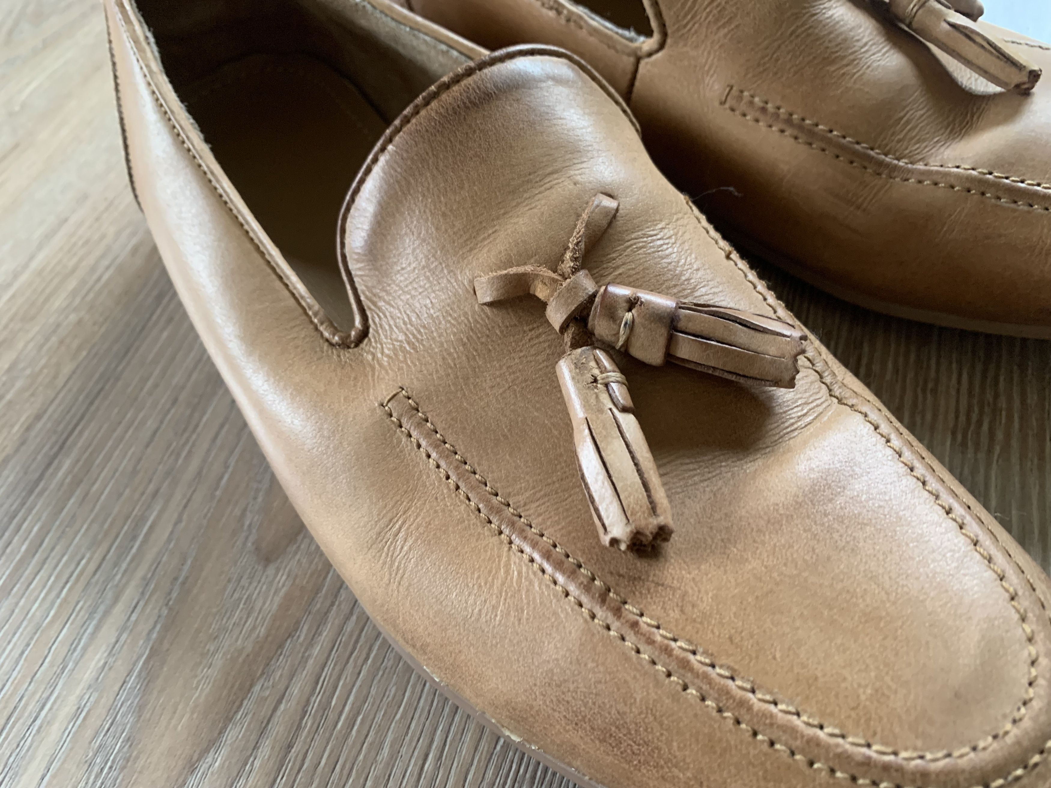 Kurt Geiger Kurt Geiger Tan Leather Tassel Loafers Size US 11 / EU 44 - 11 Thumbnail