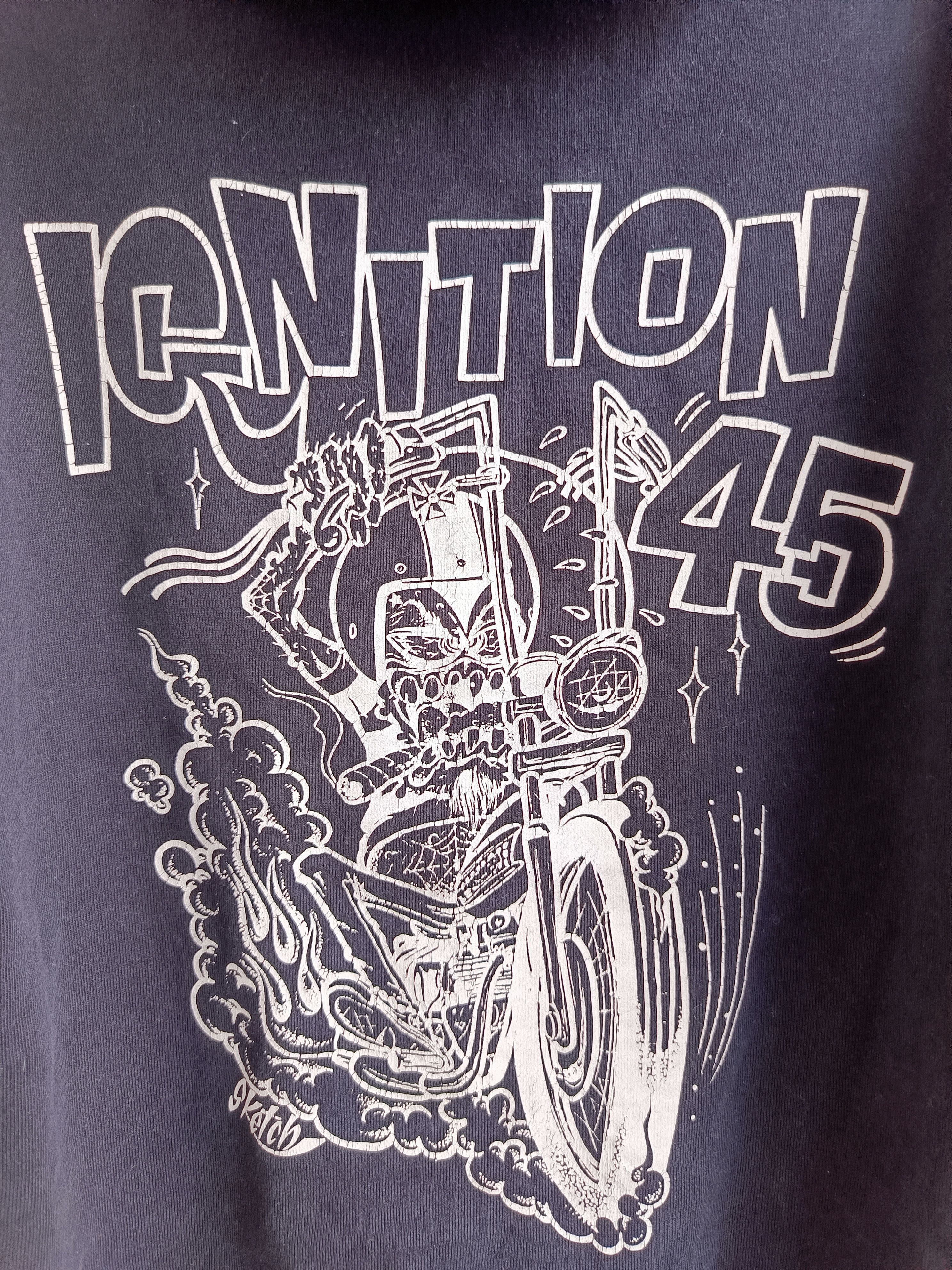Hysteric Glamour Vintage Distressed Hoodie Skeleton ☠️ Ignition 45🇯🇵 Size US M / EU 48-50 / 2 - 3 Thumbnail