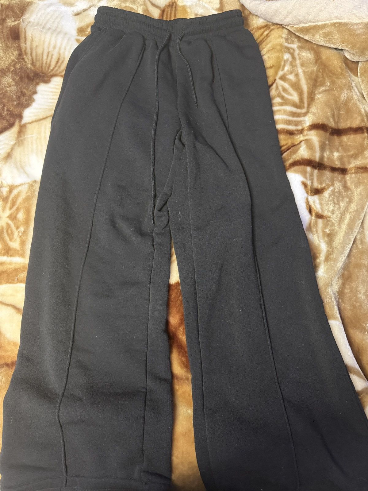 Other Ribbed Baggy Black Pants Size US 39 - 1 Thumbnail