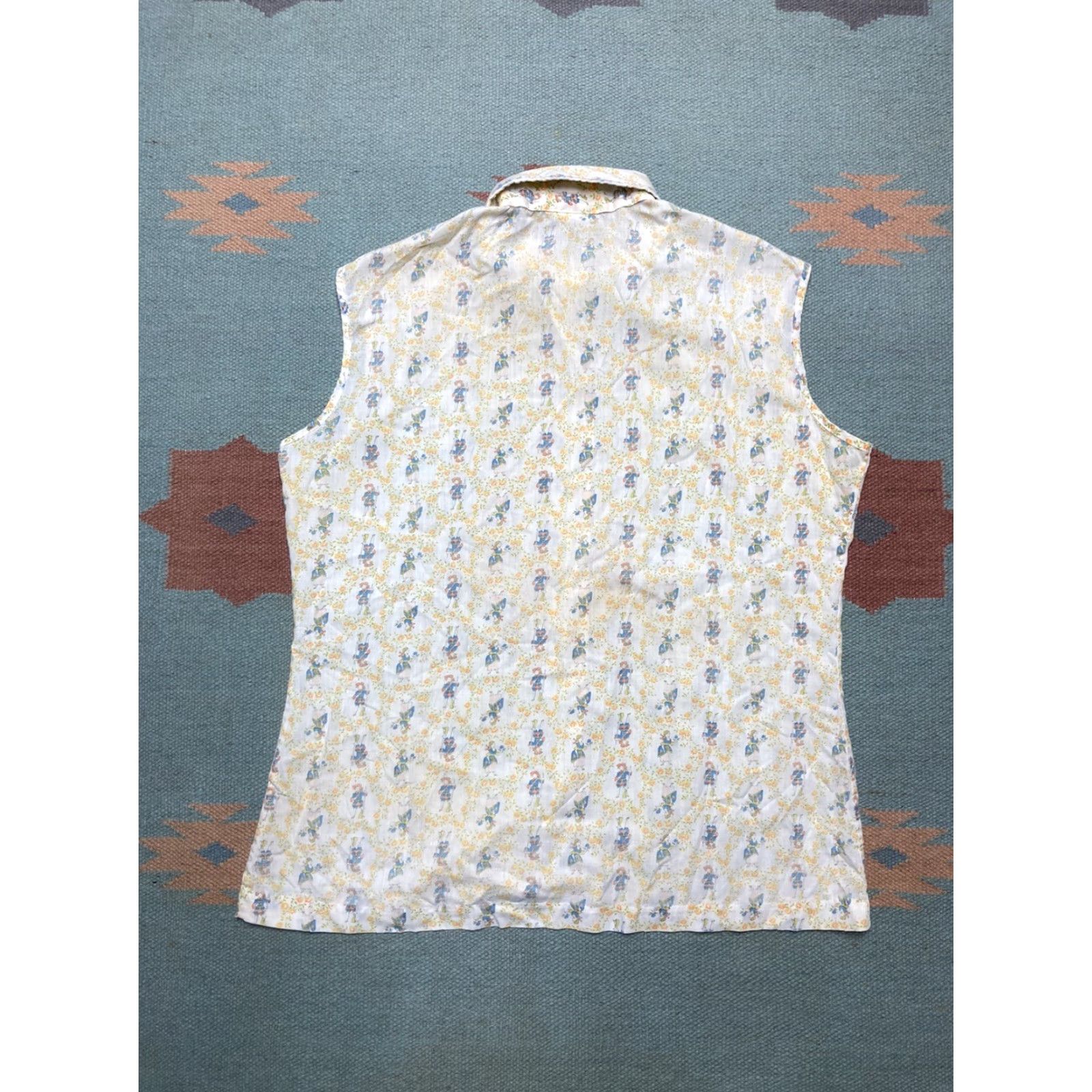 Sears VINTAGE Sears Floral All Over Print Button Shirt Blouse Womens L White 1970s Size L / US 10 / IT 46 - 5 Thumbnail