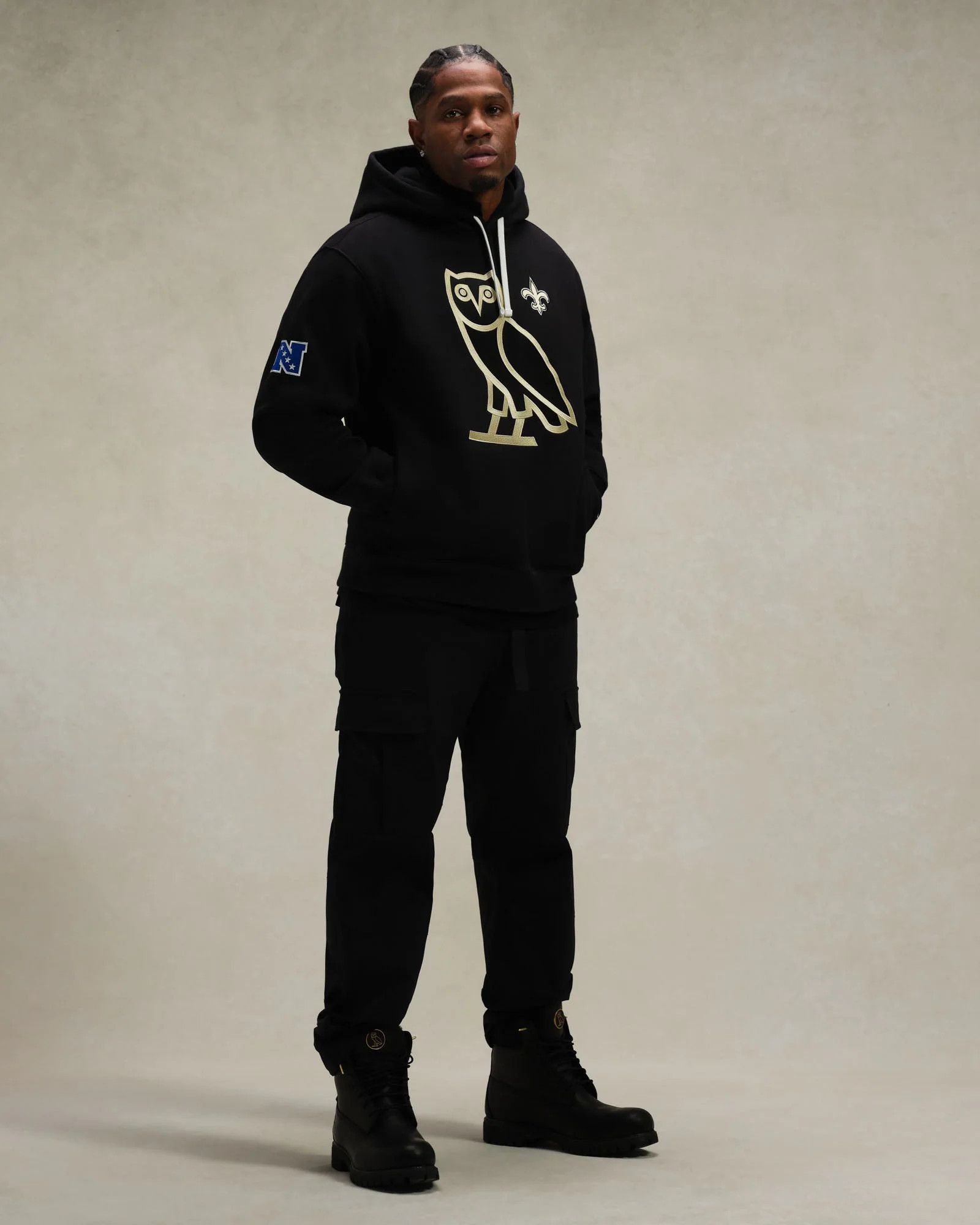 Drake OVO x NFL NEW ORLEANS SAINTS OG OWL HOODIE Size US S / EU 44-46 / 1 - 2 Thumbnail