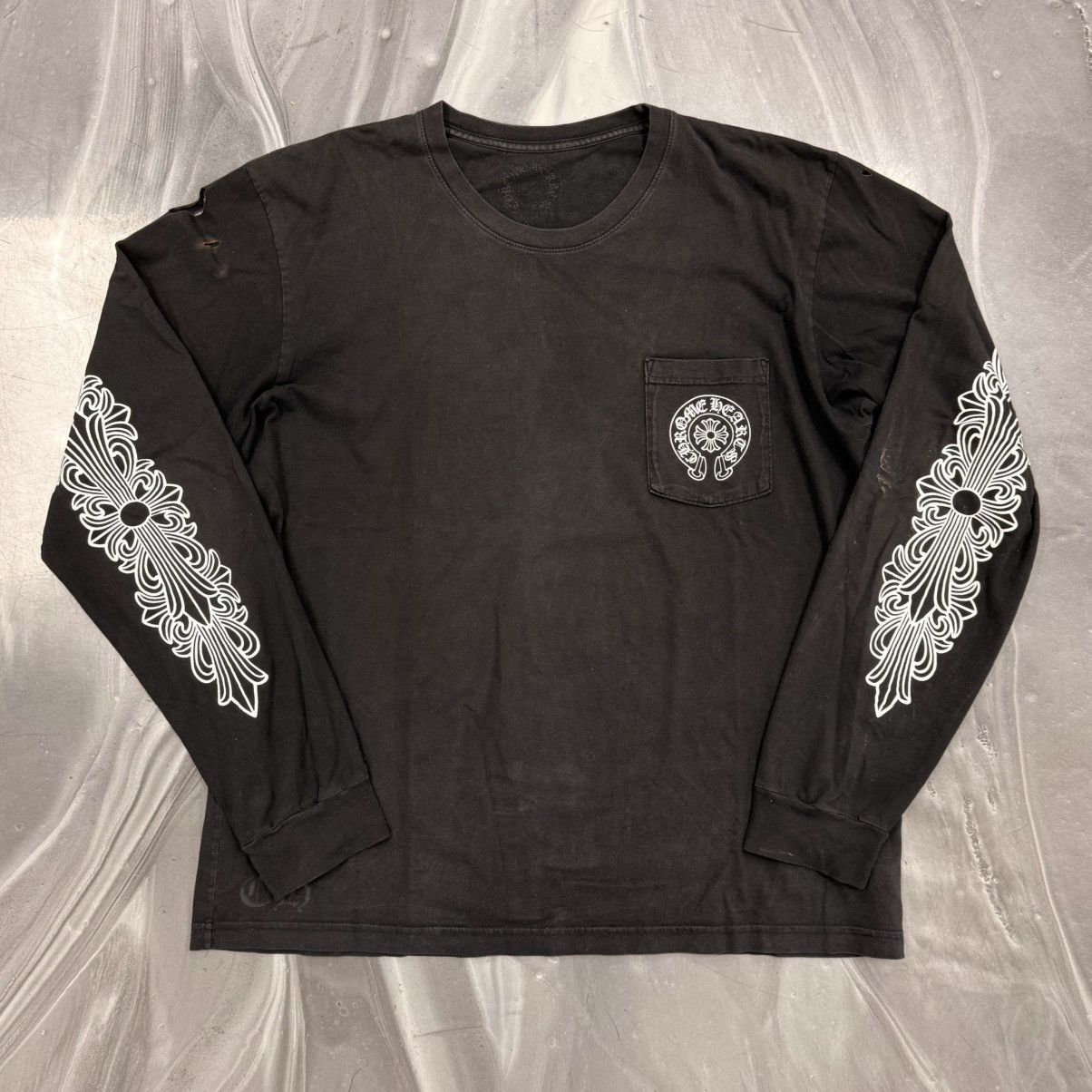 Chrome Hearts Chrome Hearts Hong Kong Horseshoe Black Long Sleeve Tee Size US XL / EU 56 / 4 - 1 Thumbnail