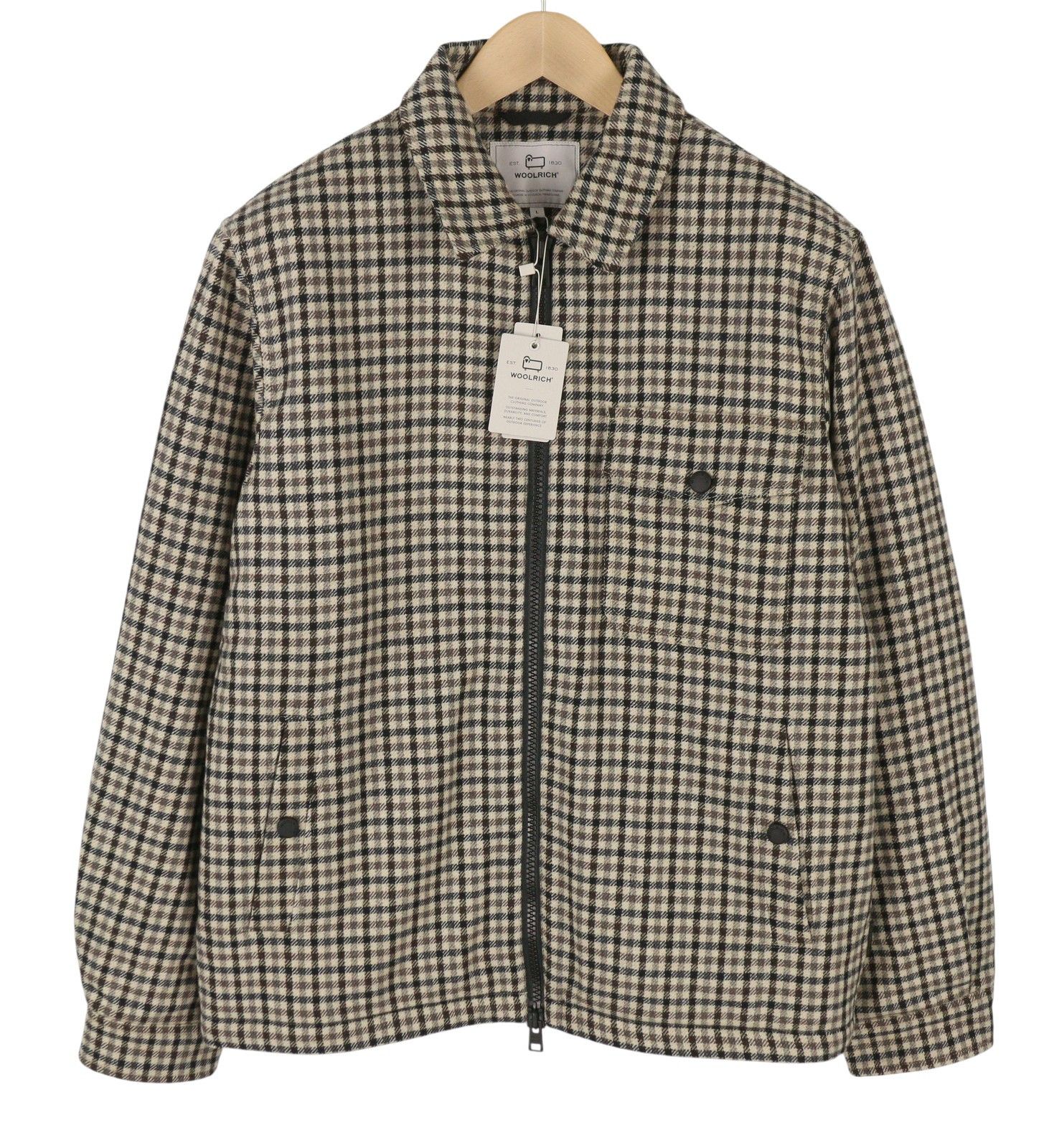 Woolrich Woolen Mills Sherpa Check L Brown Wool Blend 87147 Size US L / EU 52-54 / 3 - 2 Thumbnail