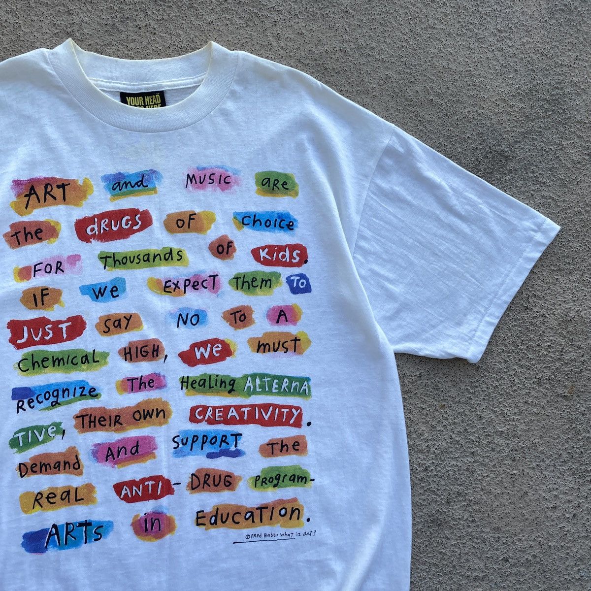 Vintage Vintage 1989 Fred Babb Art in Education Graphic T-Shirt Y2K Size US XL / EU 56 / 4 - 2 Thumbnail