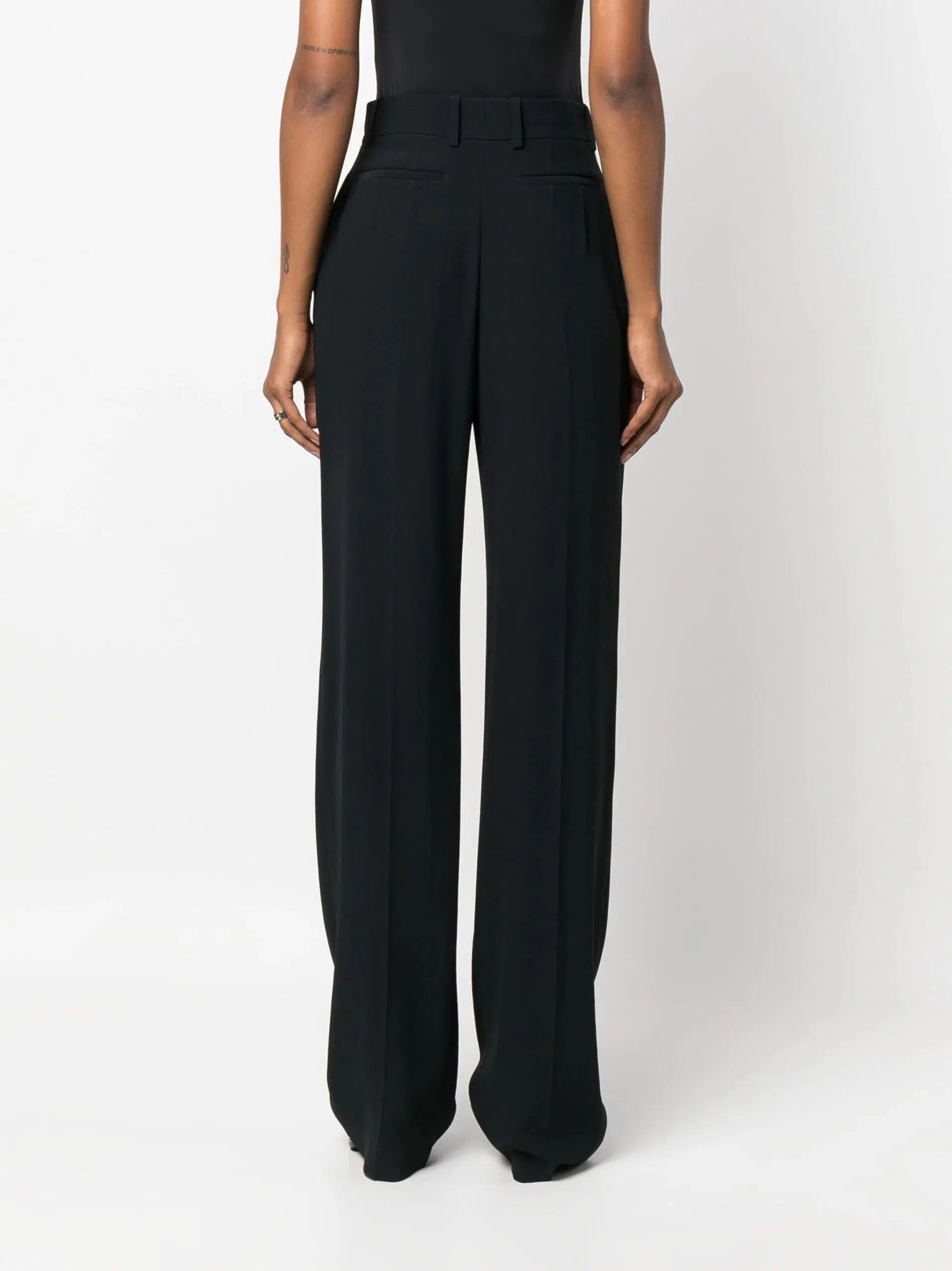Alexander McQueen o1s22i1n1024 Fluid Crepe Trouser in Black Size 28" / US 6 / IT 42 - 4 Thumbnail