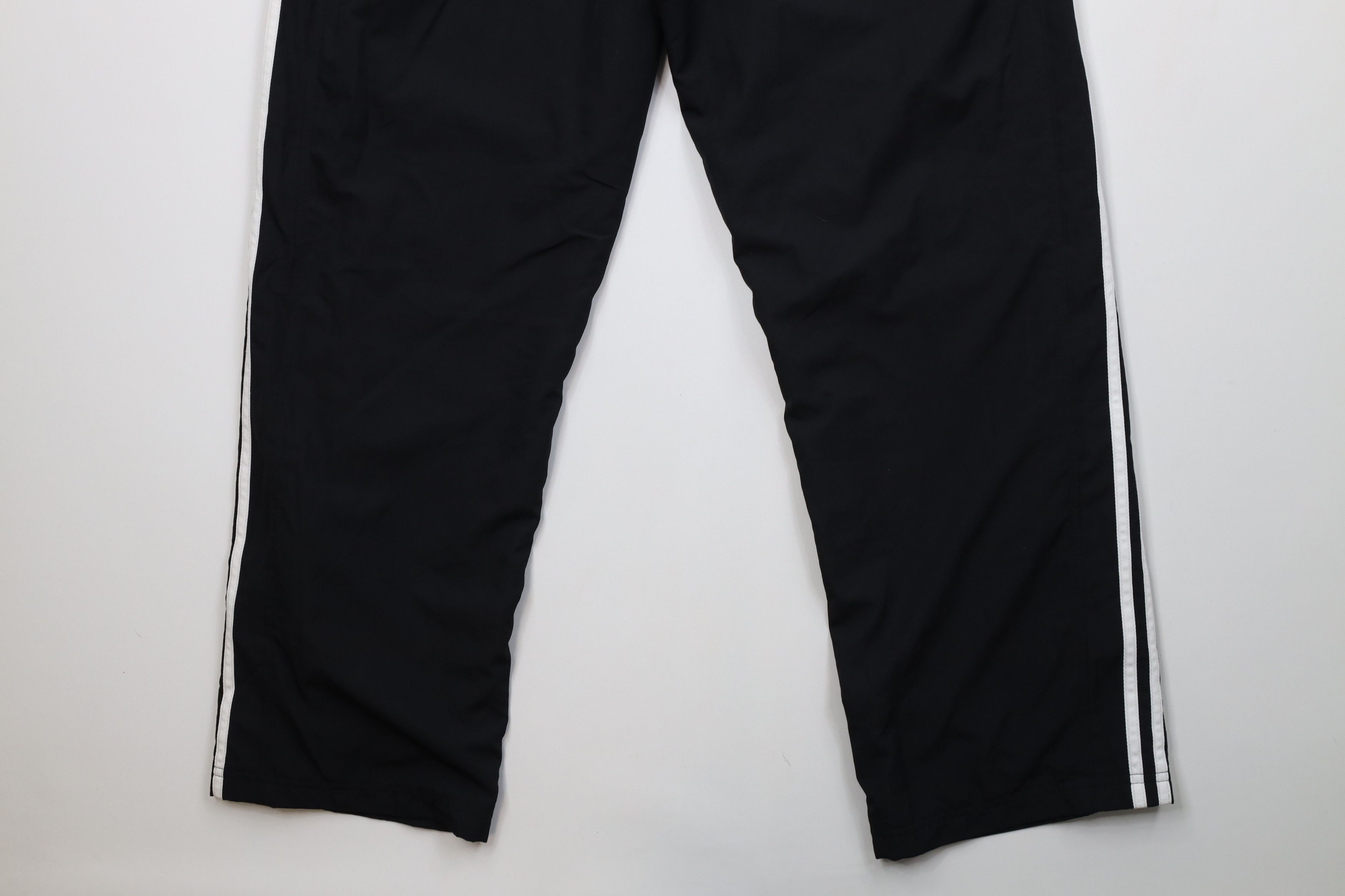 Adidas Vintage Y2K Adidas Lined Wide Leg Windbreaker Pants Black Size US 34 / EU 50 - 12 Thumbnail