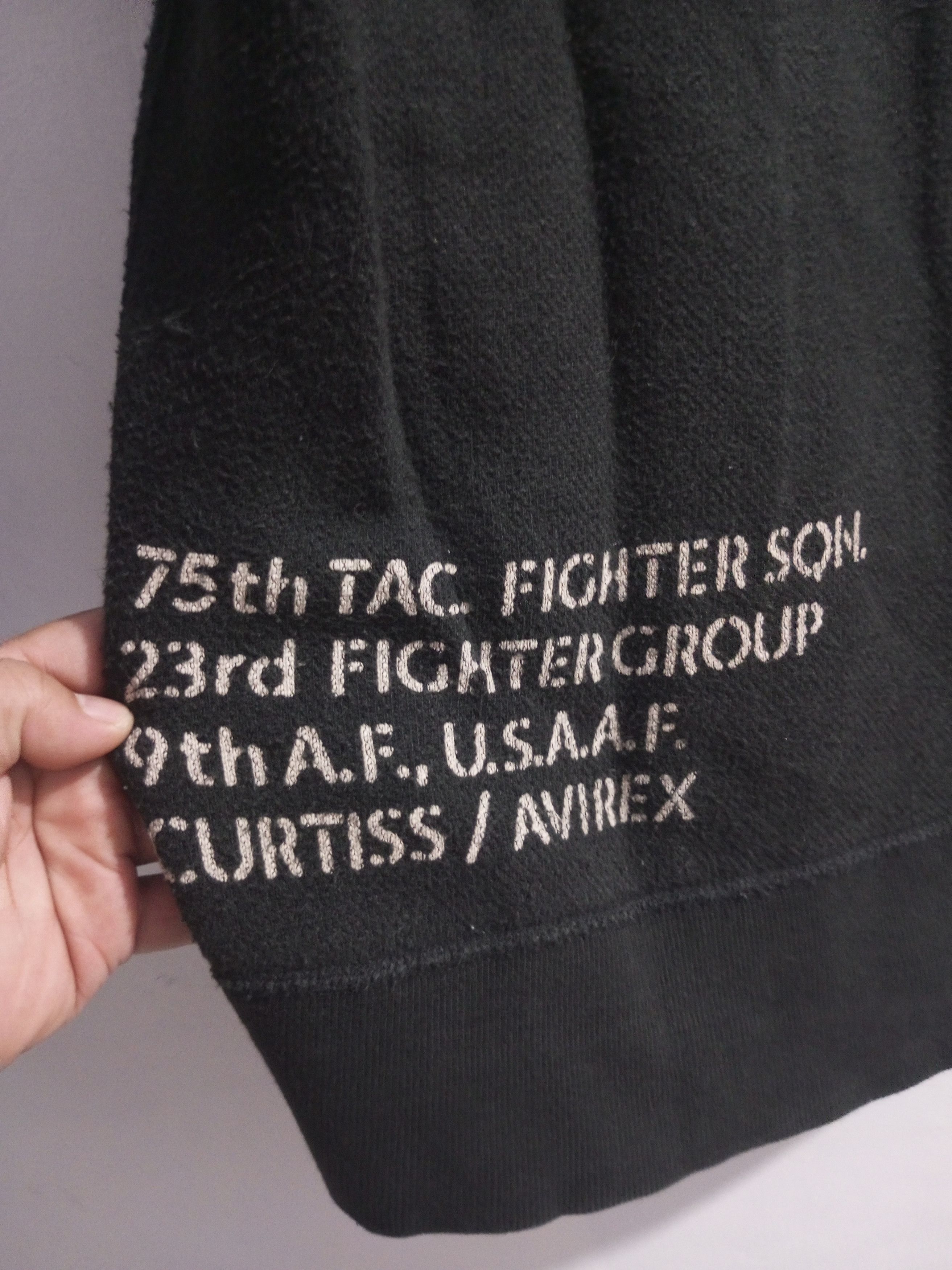 Japanese Brand Vintage avirex fighter fur hoodie Size US XL / EU 56 / 4 - 11 Thumbnail