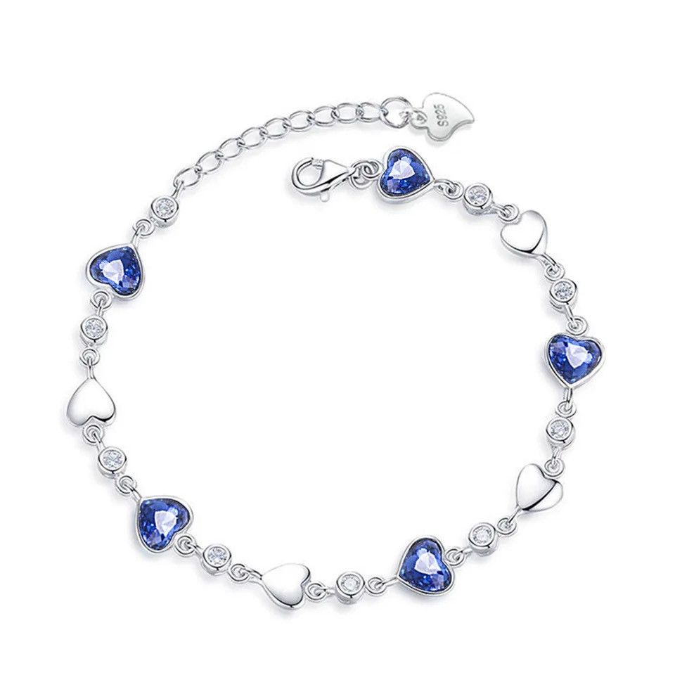 Jewelry Zircon Heart Love Bracelets Size ONE SIZE - 2 Thumbnail