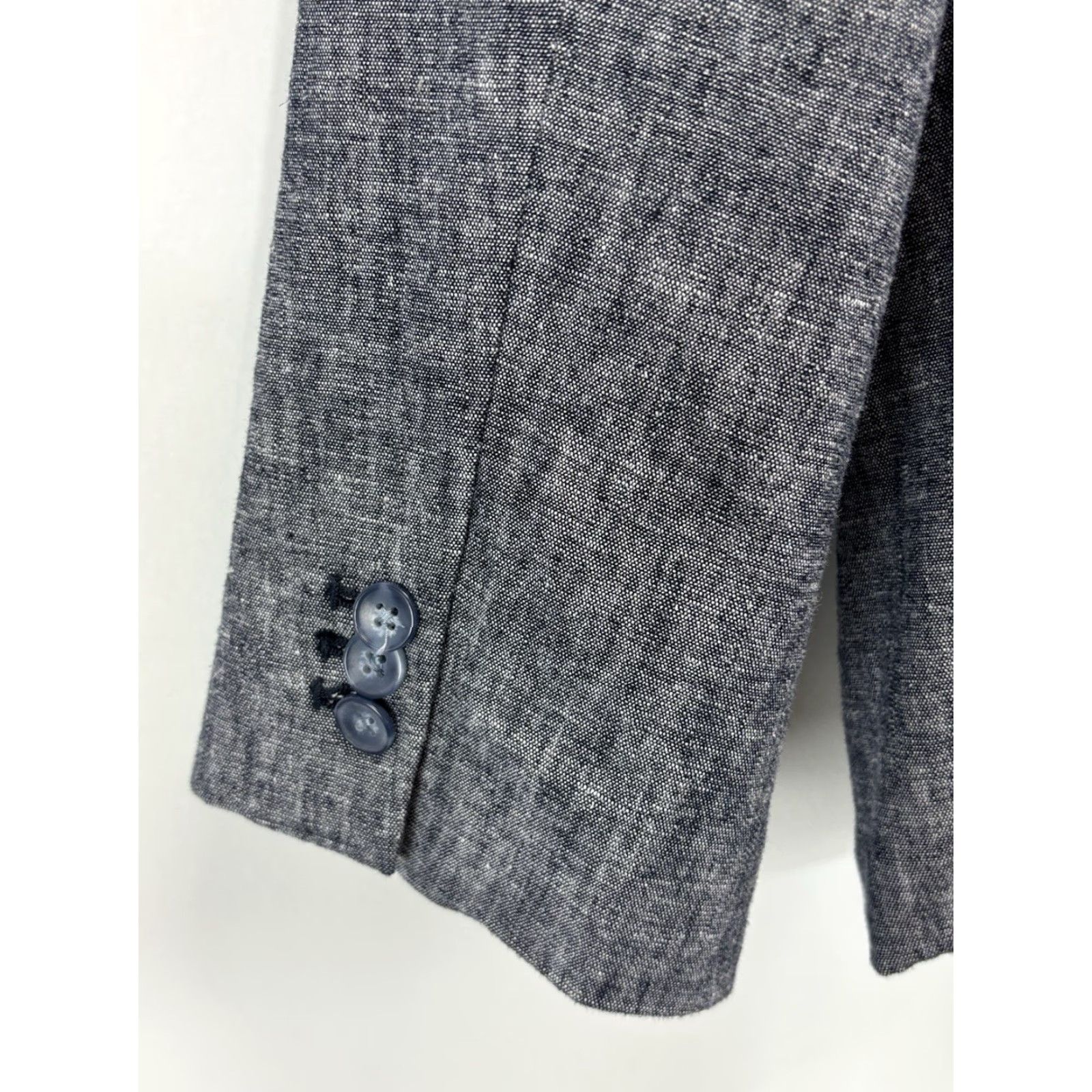 Old Navy Old Navy Blazer Sport Coat XL 44 Blue Linen Blend Double Button Front Mens Size 46R - 4 Thumbnail