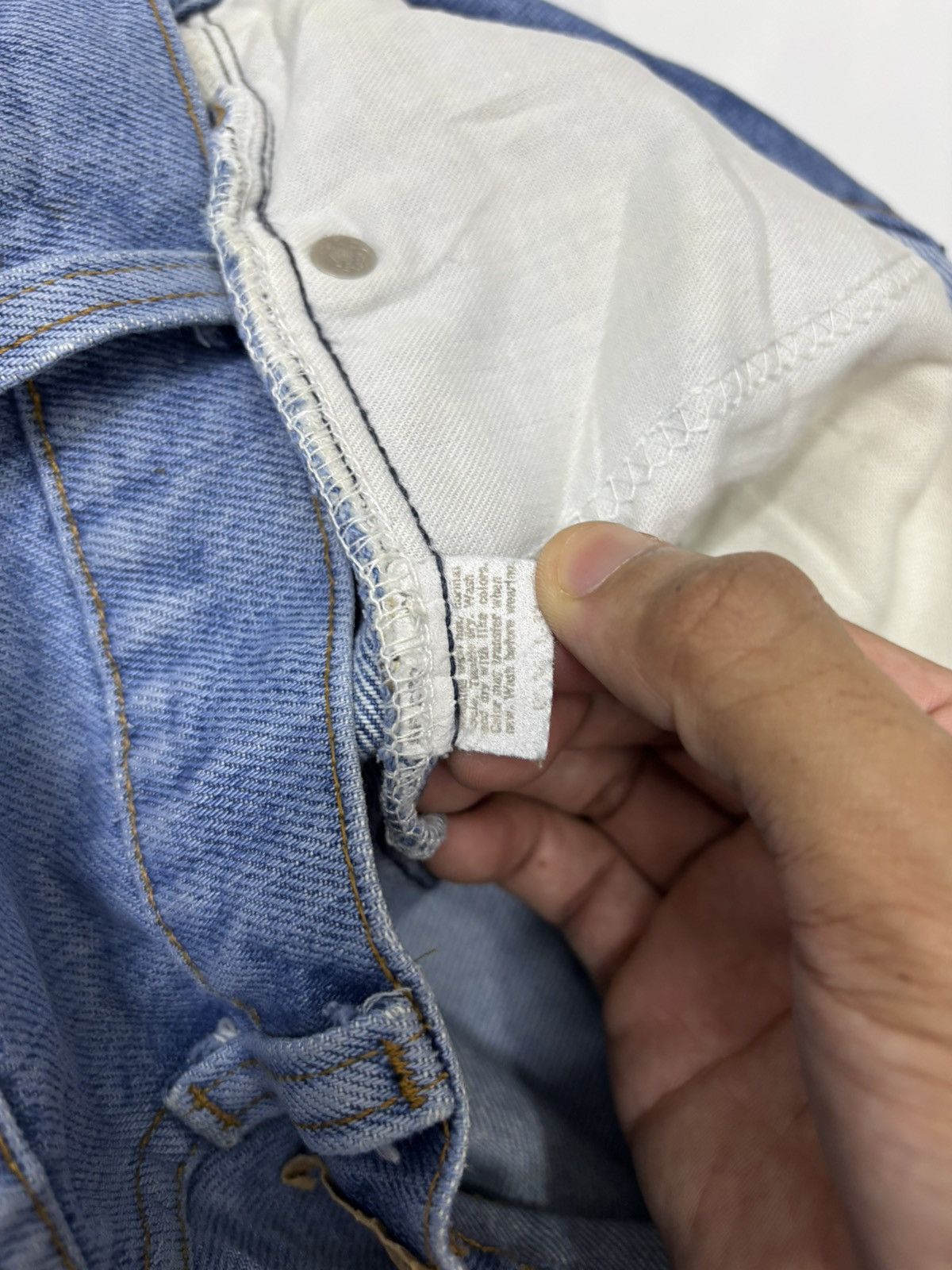 Kapital RARE VINTAGE LEVIS 505 ORANGE TAB HAND PAINTED BAGGY JEANS Size US 34 / EU 50 - 10 Thumbnail