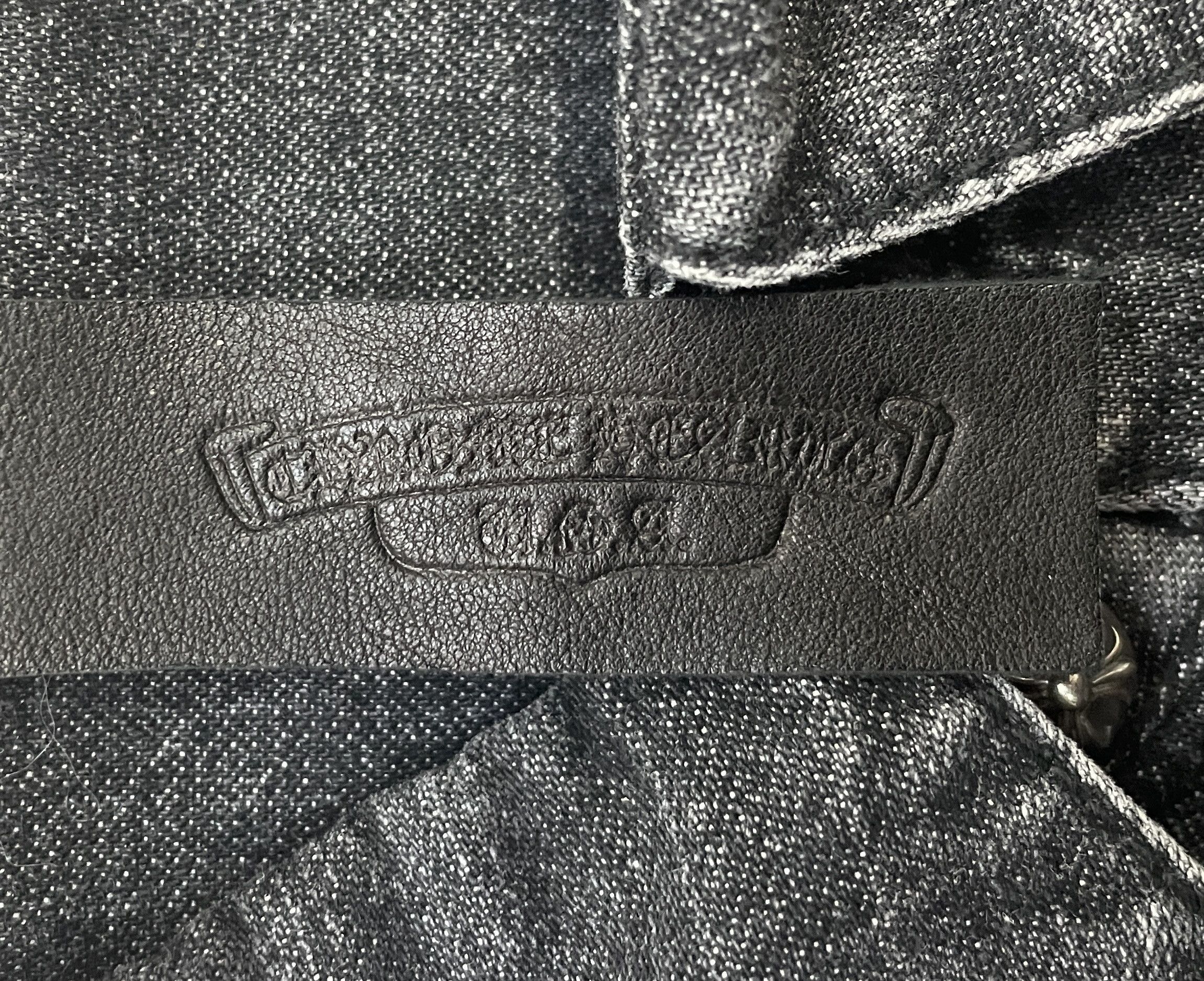 Chrome Hearts Chrome Hearts Black Leather Cross Patch Denim Shirt Size US L / EU 52-54 / 3 - 4 Thumbnail