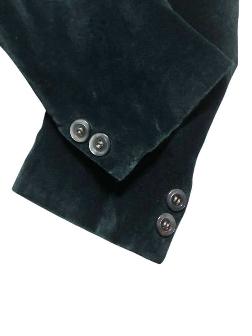 N.Hoolywood N.Hoolywood Green Velvet Blazer Cross Printed Deaign Size US S / EU 44-46 / 1 - 11 Thumbnail
