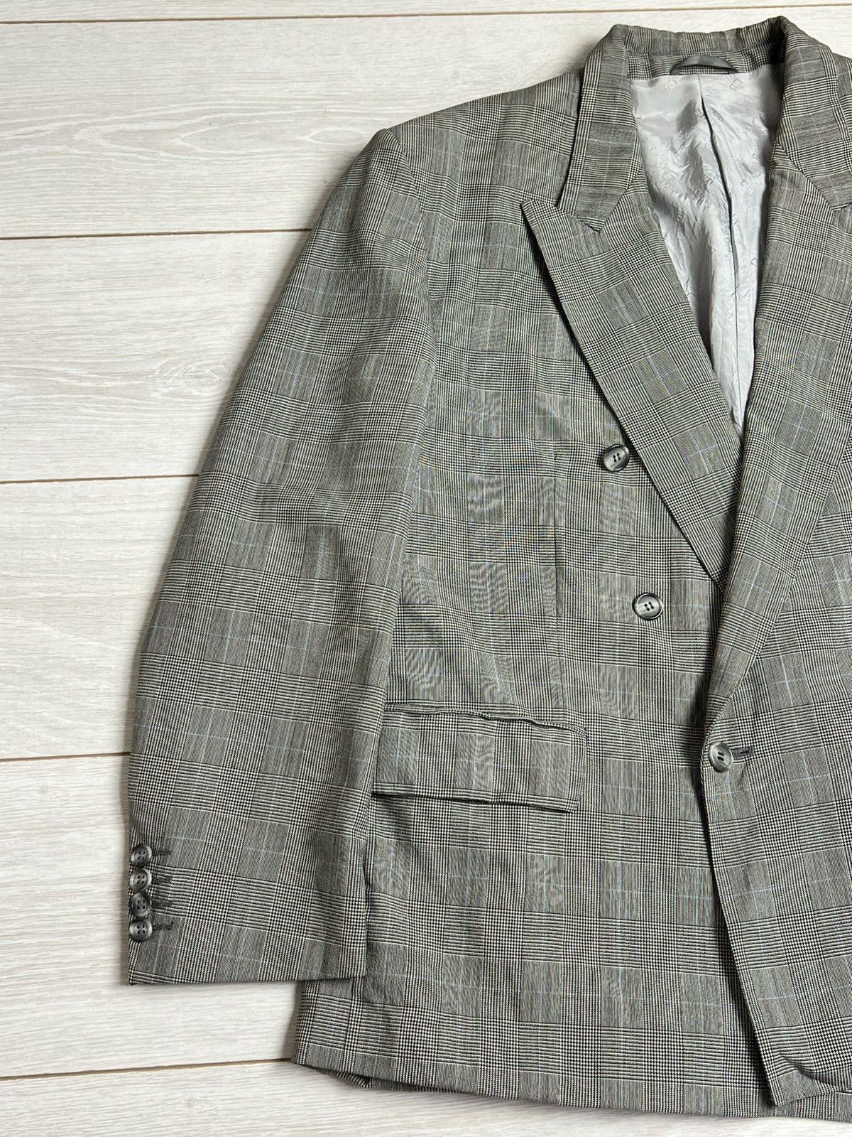 Christian Dior Monsieur Vintage Christian Dior Monsieur Glen Plaid Wool Suit 46S Size 46S - 3 Thumbnail