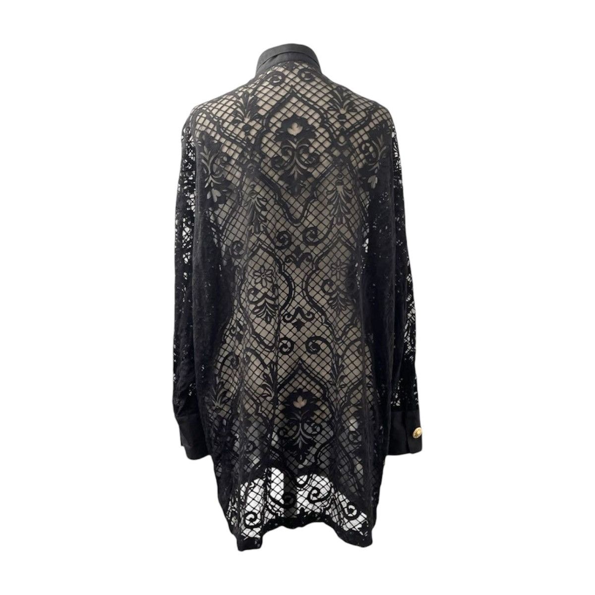 Versace × Vintage Vintage Gianni Versace Polka Dot Lace Tunic Shirt Size S / US 4 / IT 40 - 2 Thumbnail