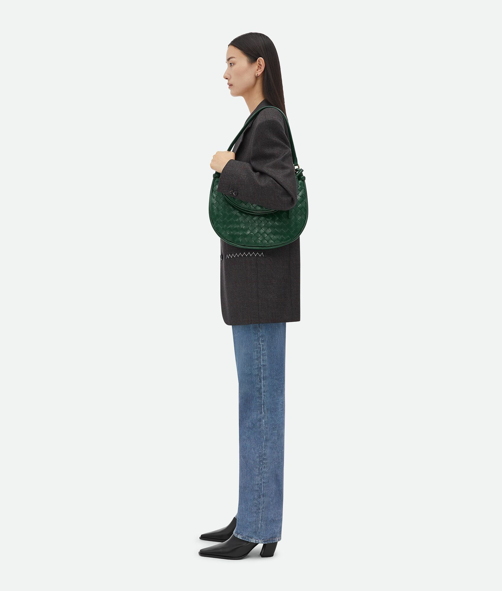 Bottega Veneta o1n1vont0325 Size: OS / Medium Gemelli Bag in Emerald Green Size ONE SIZE - 6 Thumbnail