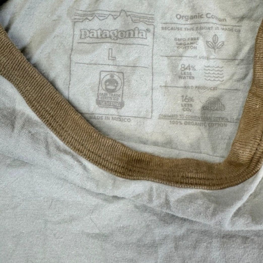 Patagonia Patagonia Women's Logo Organic Cotton T-Shirt Light Green Gray Size L Size L / US 10 / IT 46 - 4 Thumbnail