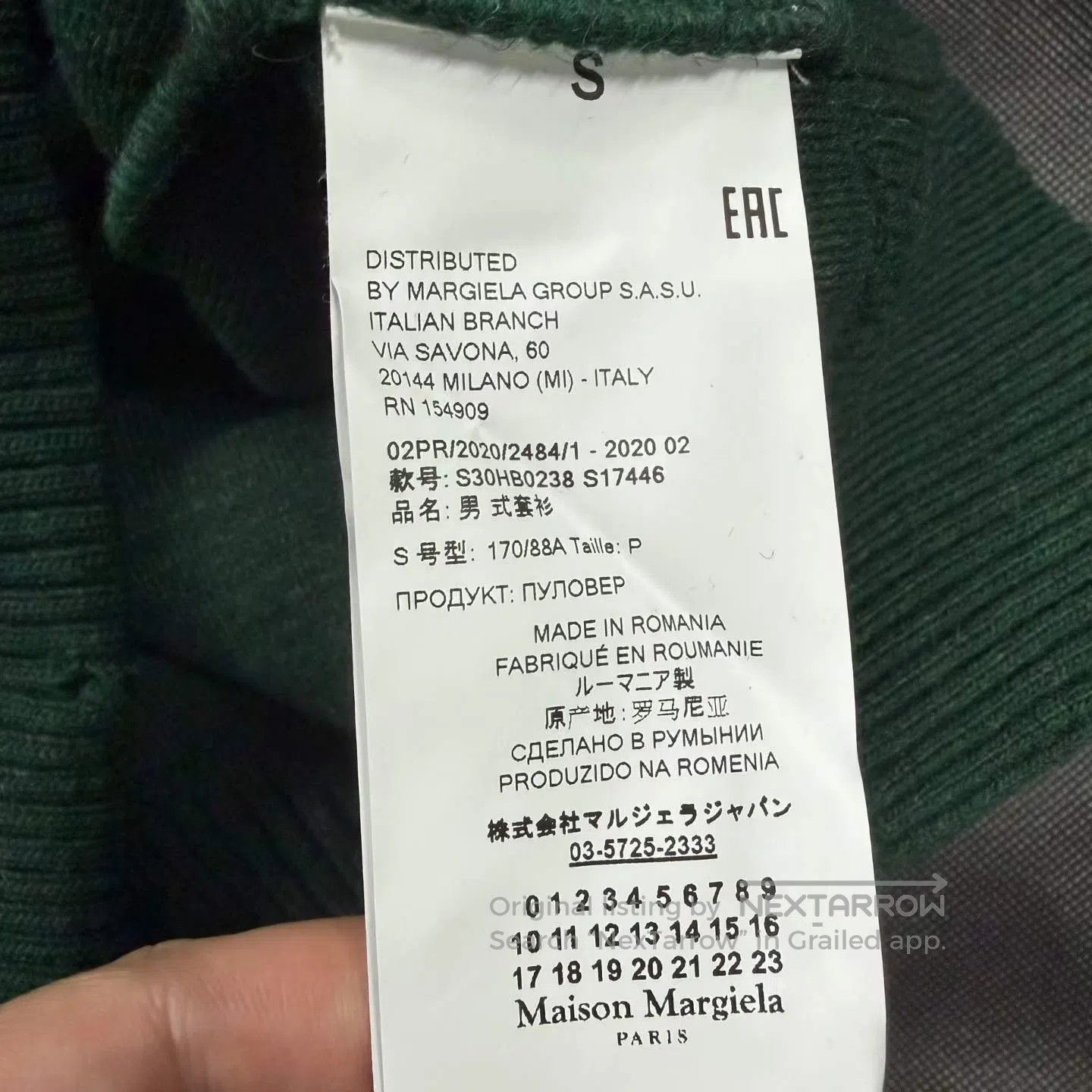 Maison Margiela Maison Margiela Preppy V-Neck Green Destroyed Knit Sweater Size S / US 4 / IT 40 - 4 Thumbnail