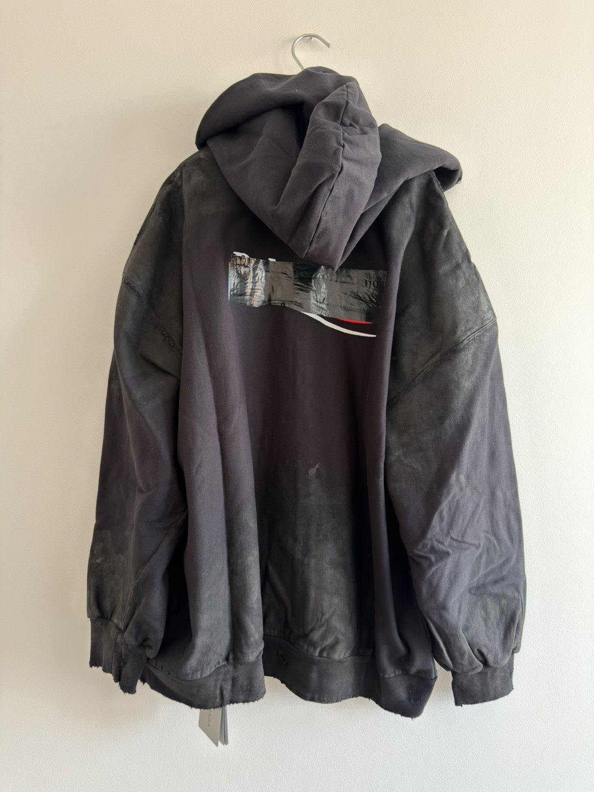 Balenciaga BALENCIAGA DEMNA GAFFER HOODIE ZIP UP MUD SHOW BLACK Size US M / EU 48-50 / 2 - 2 Thumbnail