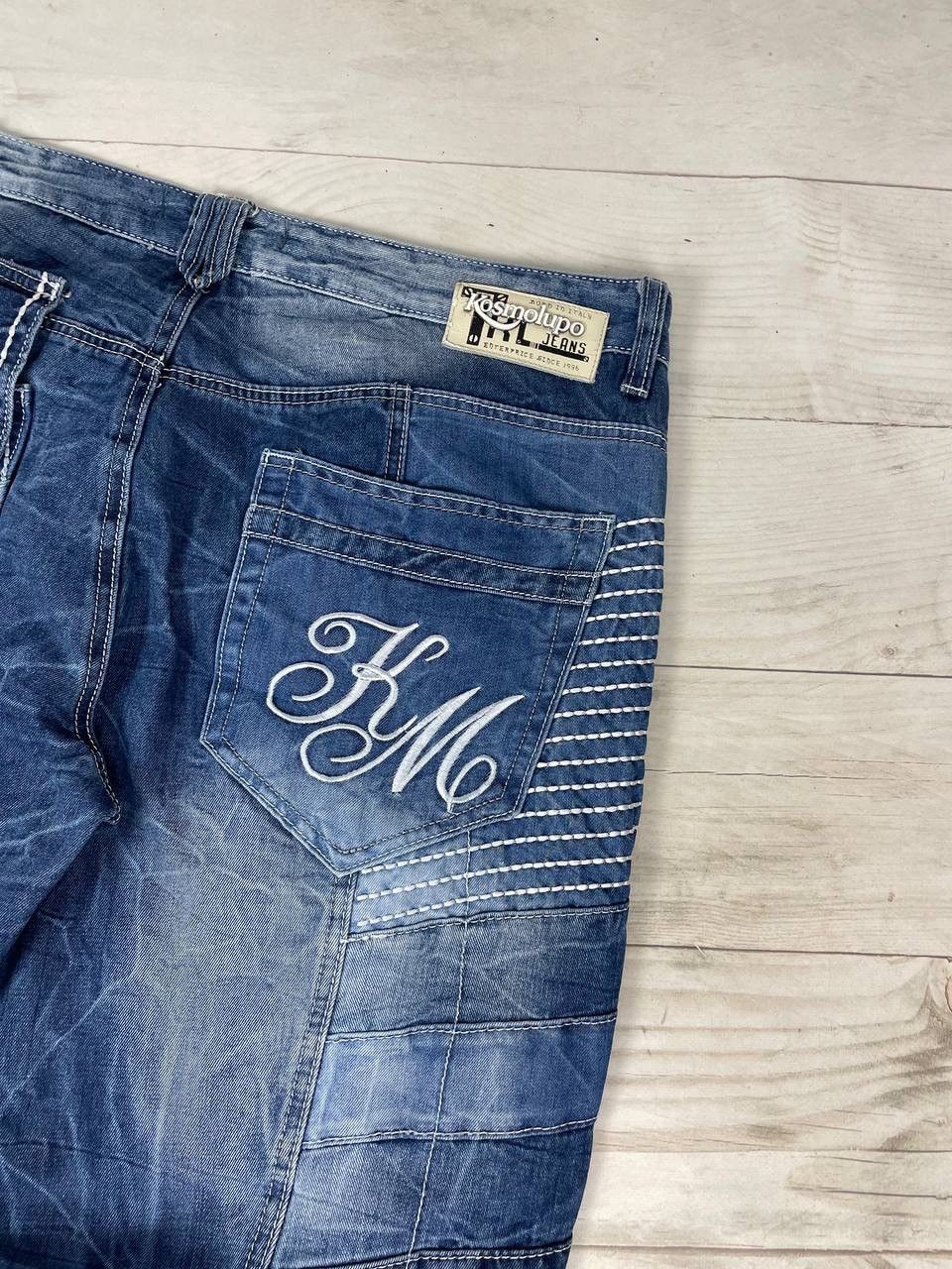 Japanese Brand Kosmo Lupo Distressed Gothic Punk Denim Jeans Japan Y2K Size US 38 / EU 54 - 3 Thumbnail