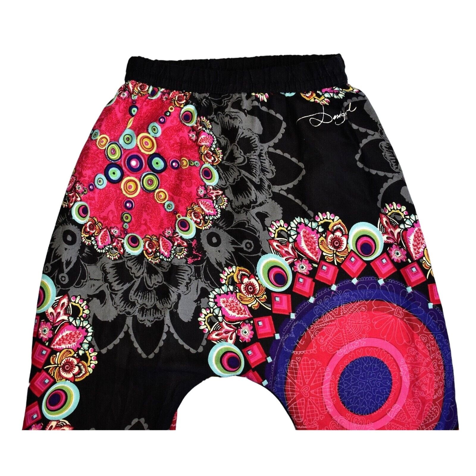 Desigual DESIGUAL Multicolor Floral Viscose Girls Harem Pants 11/12 Size 34" / US 12 / IT 48 - 3 Thumbnail