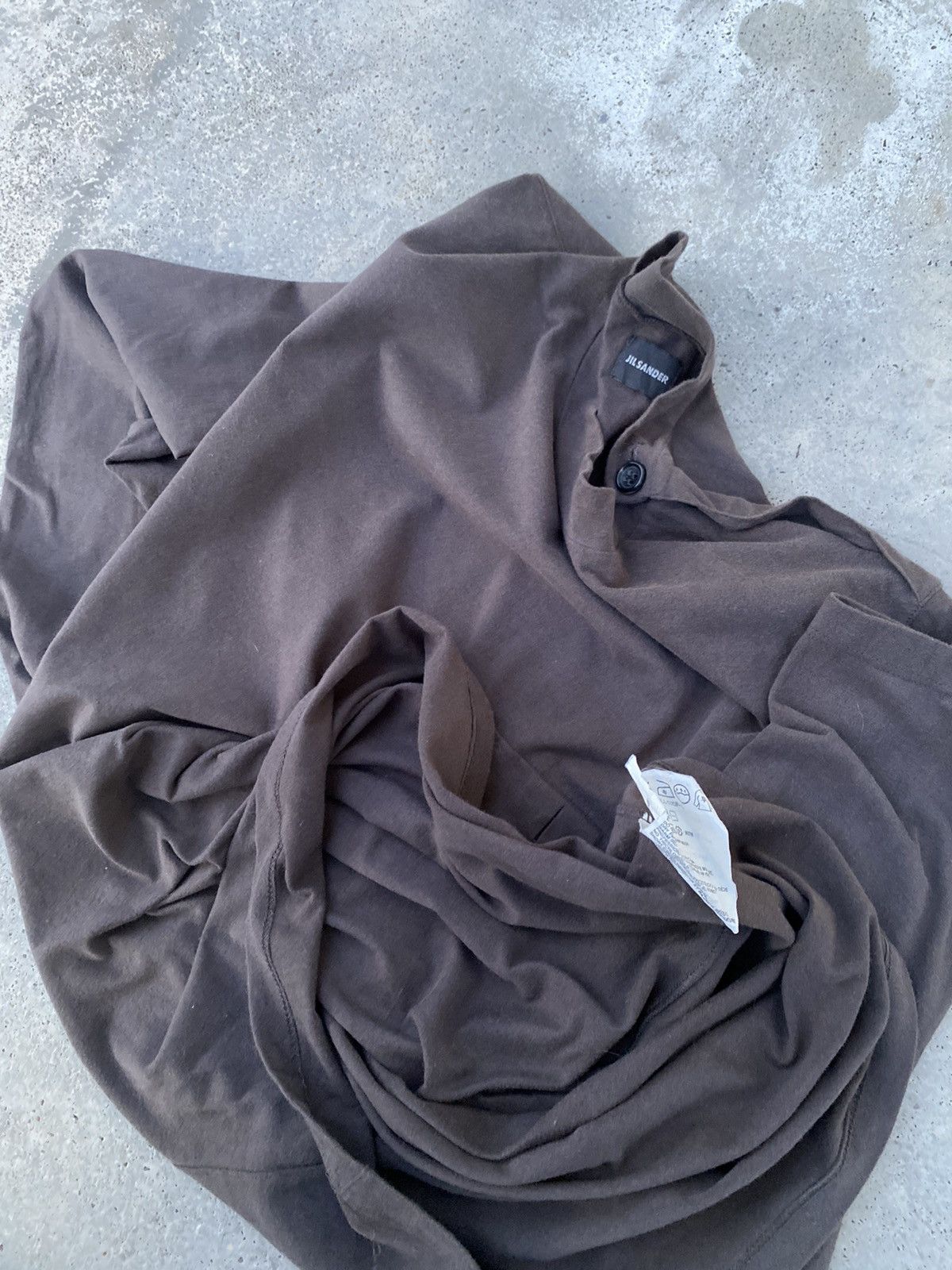 Jil Sander Jil Sander Pocket Long Sleeve Tees Brown Size US L / EU 52-54 / 3 - 4 Thumbnail