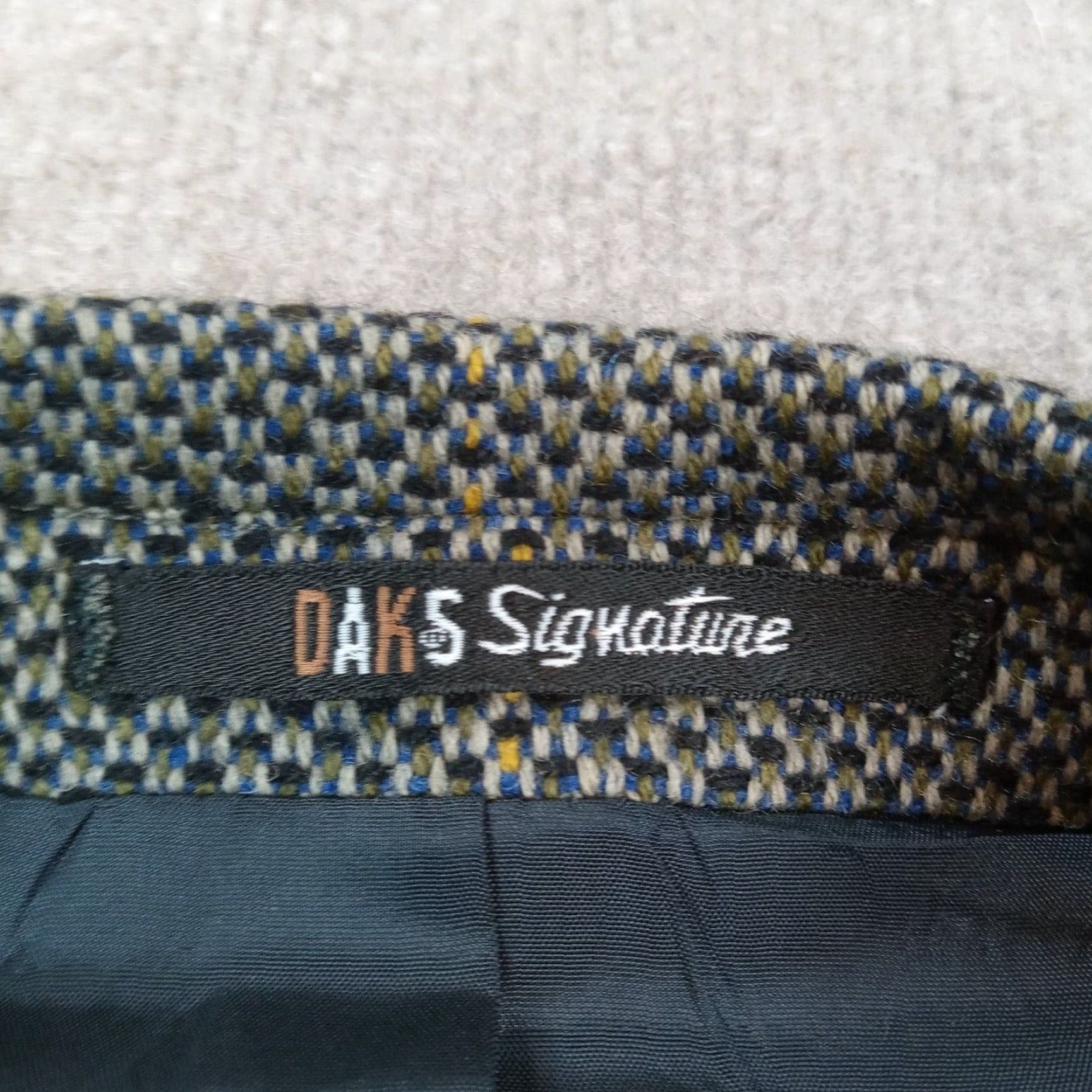 DAKS VINTAGE DAKS Blazer Mens 40 R Black Cashmere Geometric Business Single-Breasted Regular Fit Size 40R - 5 Thumbnail