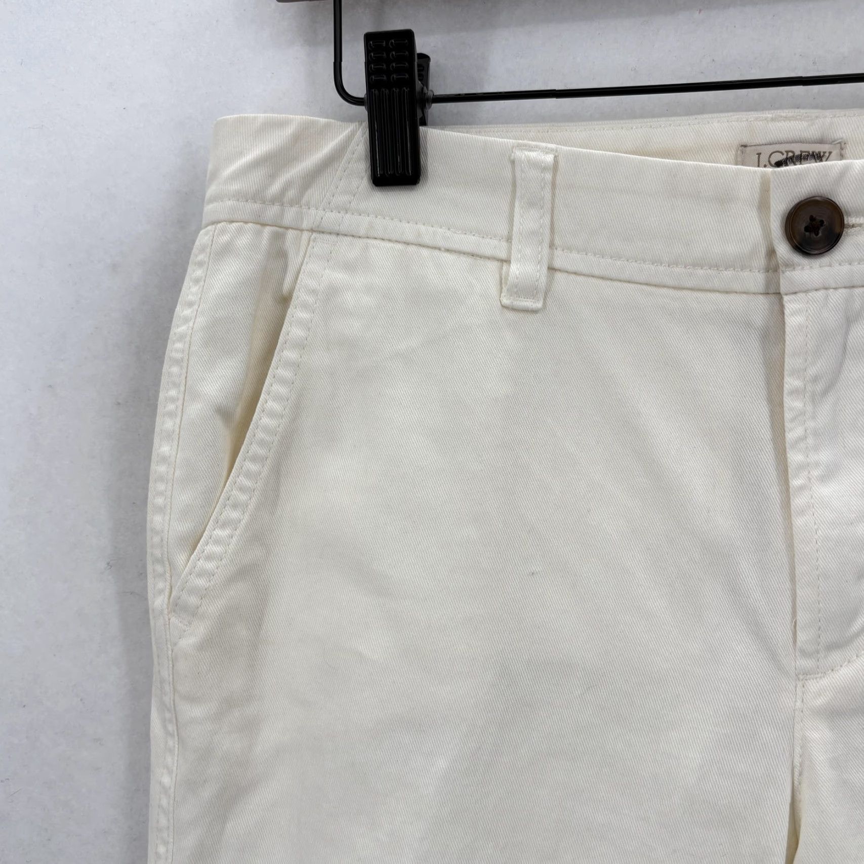J.Crew J.CREW Chino Pants Womens 0 Beige 100% Cotton Mid Rise Tapered Twill Casual NWT Size 25" / US 0 / IT 36 - 3 Thumbnail