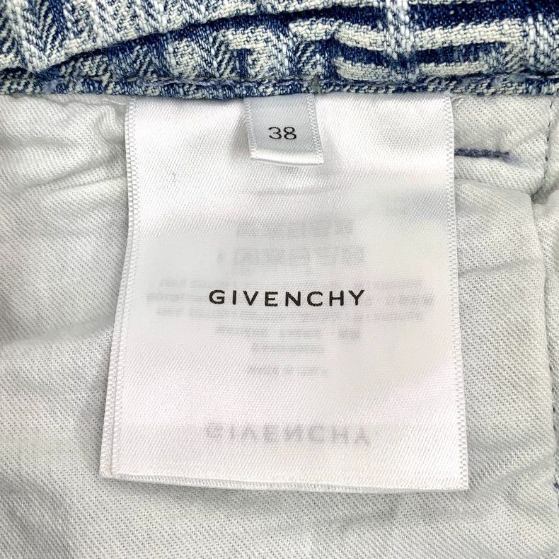 Givenchy Givenchy Light Blue Logo Floral Cotton Casual Denim Skirt Size S / US 4 / IT 40 - 7 Thumbnail