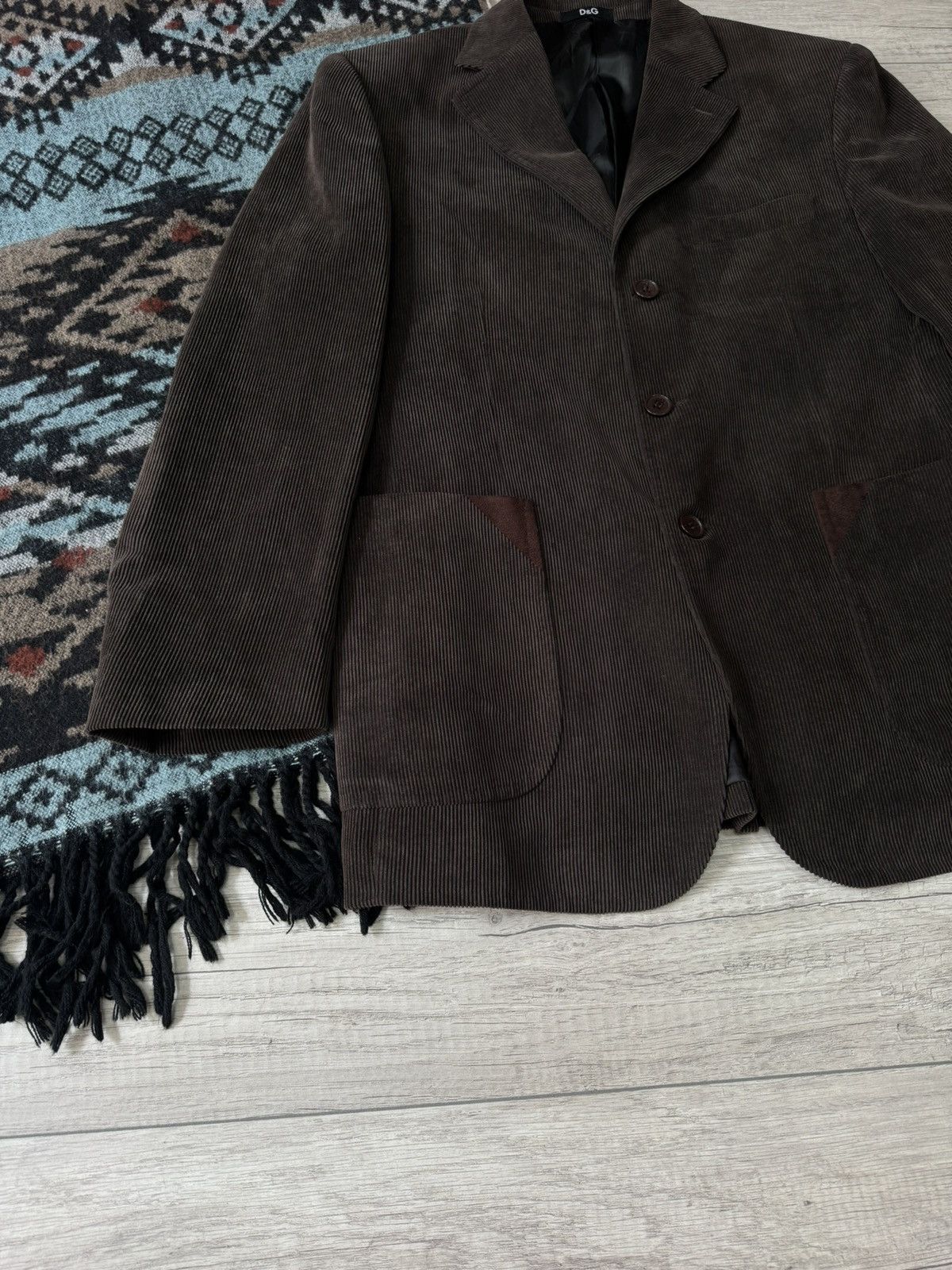 Dolce & Gabbana Dolce Gabbana Velvet Blazer Jacket Brown Size 48R - 2 Thumbnail