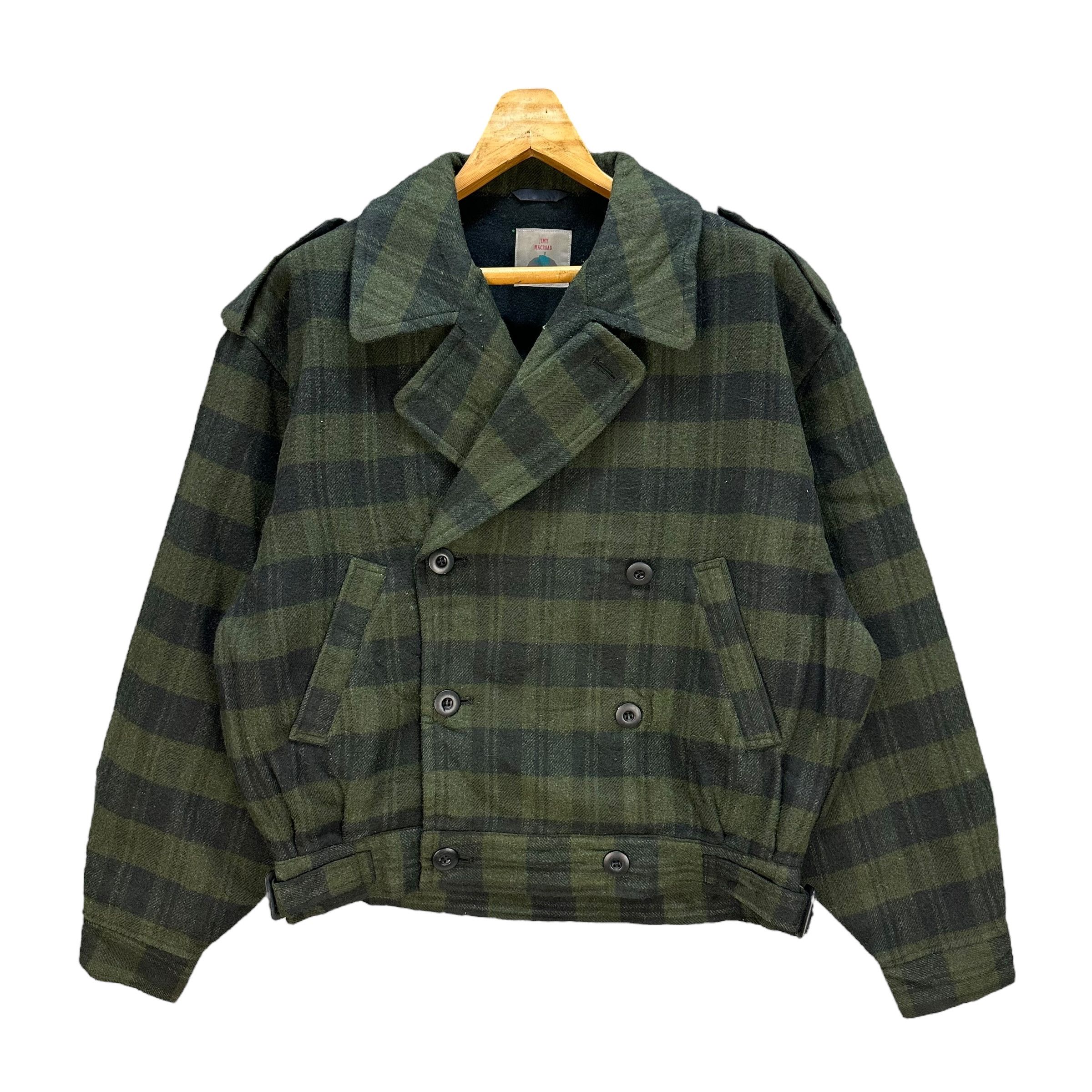 Vintage JIMI MACROAD Checked Double Breasted Wool Jacket #A8-0198 Size US L / EU 52-54 / 3 - 1 Thumbnail