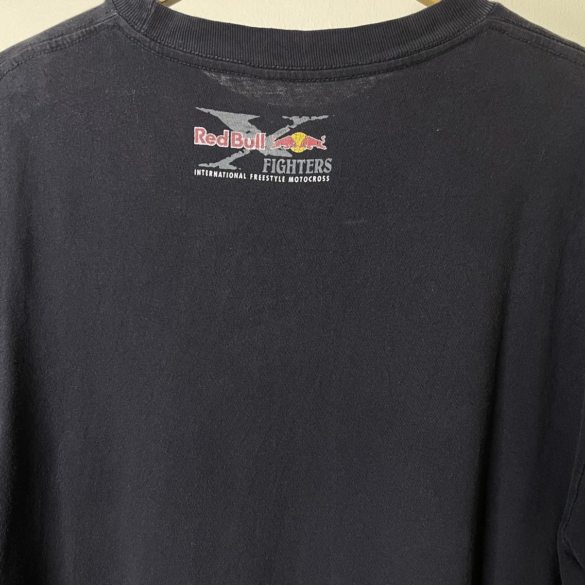 Fox Racing × Red Bull × Vintage Y2K Redbull x Foxracing Motorcross Freestyle Promo T Shirt Size US L / EU 52-54 / 3 - 5 Thumbnail