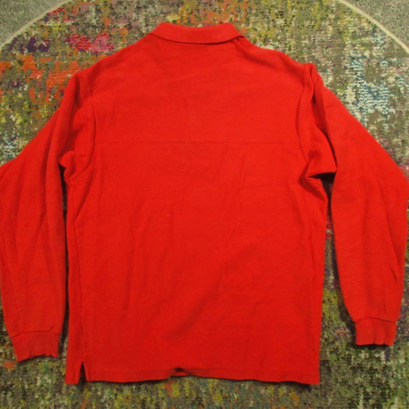 Patagonia VINTAGE Patagonia Long Sleeve Polo Shirt Mens M Red Snap Collar Cotton Knit Size US M / EU 48-50 / 2 - 2 Thumbnail