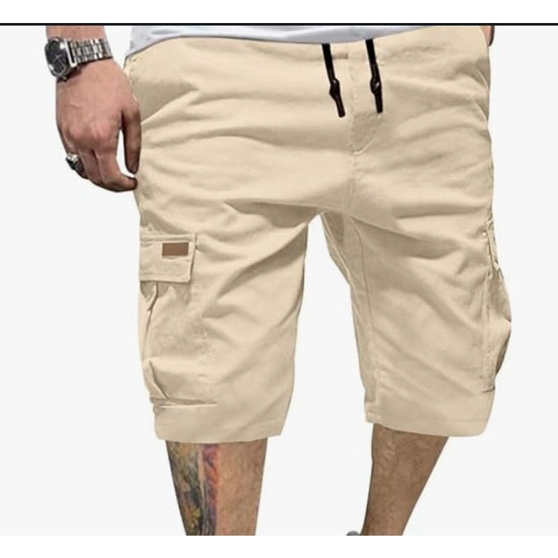 The Unbranded Brand Mens Cargo Shorts Elastic Drawstring with 6 Pockets32 Size US 32 / EU 48 - 1 Thumbnail