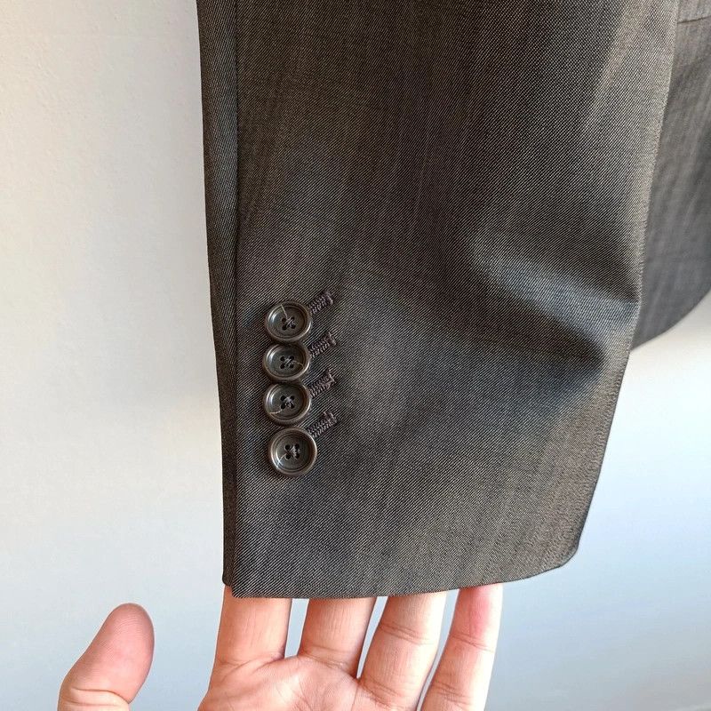 Z Zegna Ermenegildo Z Zegna Gray Suit Jacket Blazer Wool Mohair 46 S Size 46R - 3 Thumbnail