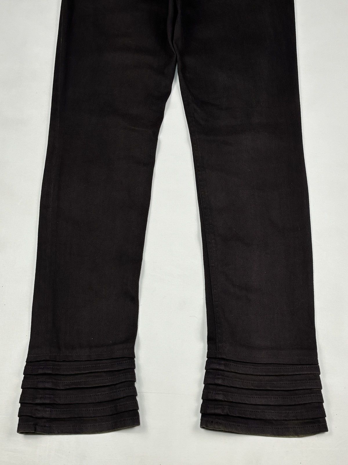Chanel F/W 2008 Karl Lagerfield Era Pleated Hem Slim Fit Jeans Size 29" - 16 Thumbnail