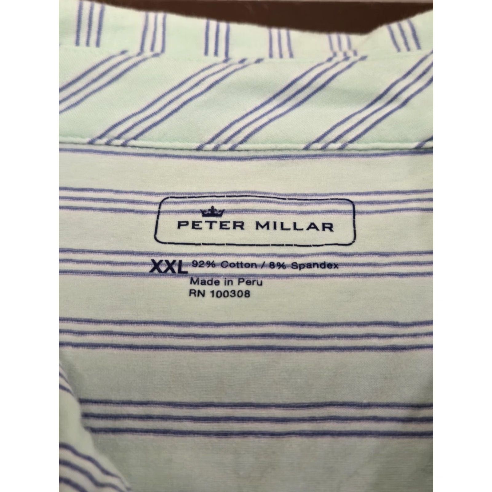 Peter Millar Peter Millar Polo Shirt Adult 2XL Striped Golf Performance Men's Multicolor Short Sleeve Collared Polo Shirt Size US XXL / EU 58 / 5 - 3 Thumbnail