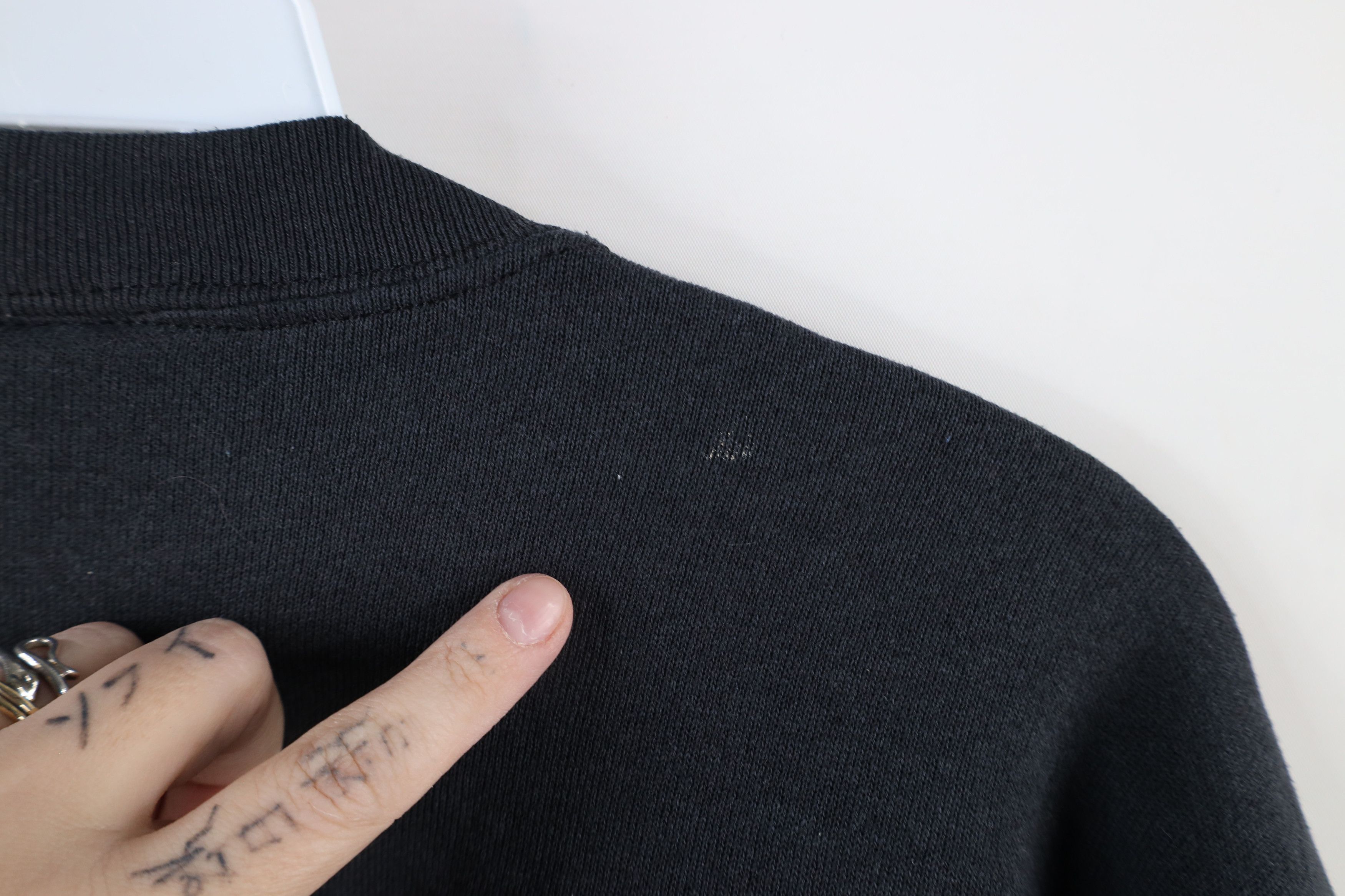 Vintage Vintage 90s Streetwear Blank Crewneck Sweatshirt Black Size US L / EU 52-54 / 3 - 9 Thumbnail