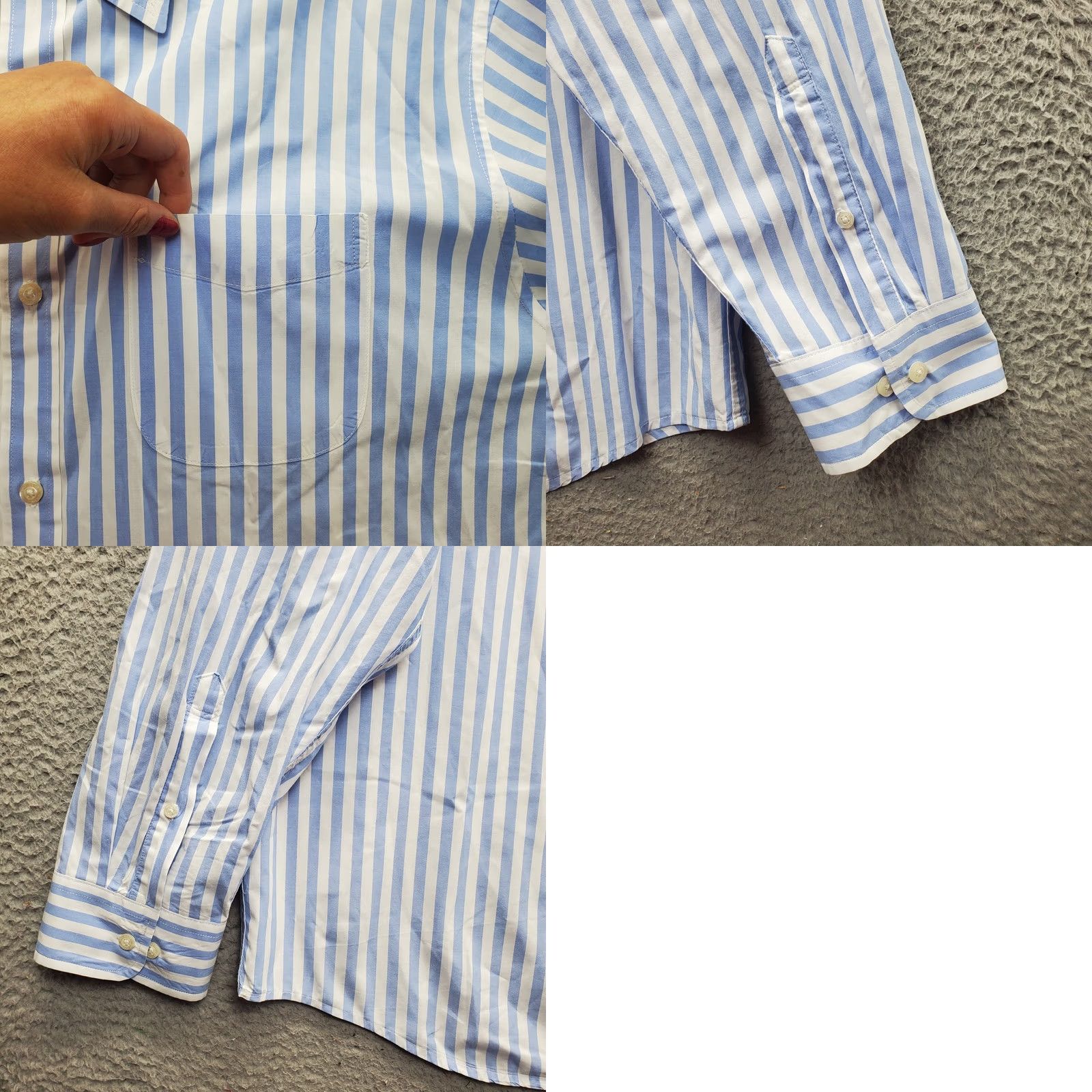 Lands' End Lands' End Dress Shirt Mens XXL Multi Striped Traditional Fit Button Down EUC Shirt Mens Size XXL Multicolor Striped Dress Shirt Size 48R - 8 Thumbnail